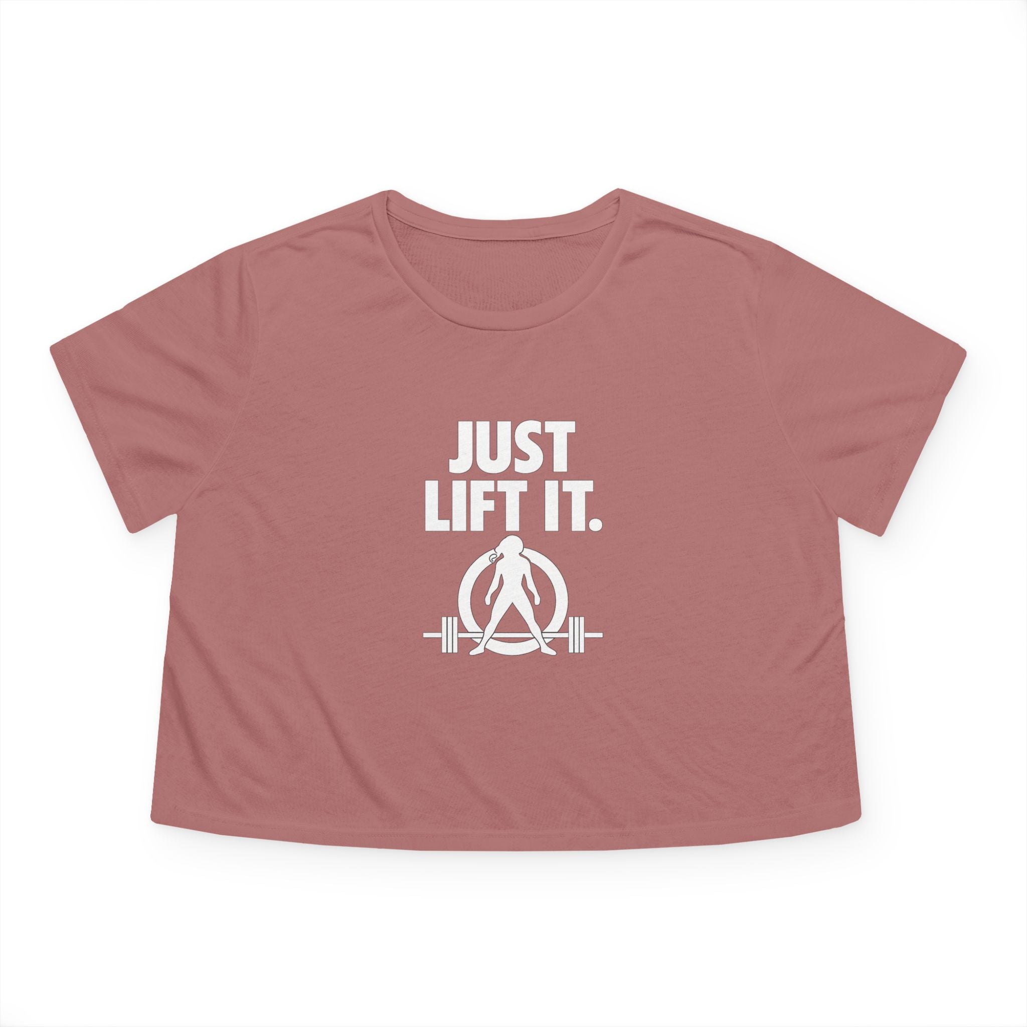 Just Lift It - Empowering Women's Flowy Cropped Tee