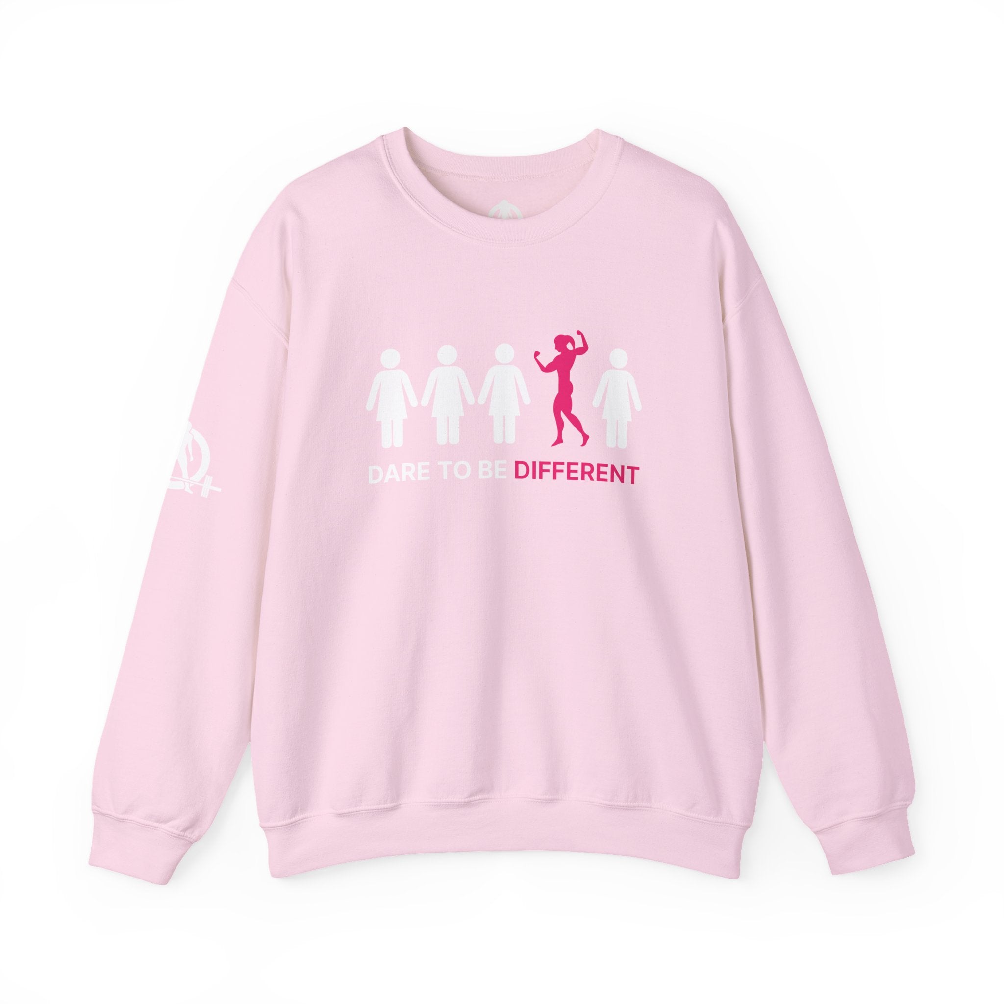 Dare To Be Different - Flex - Unisex Heavy Blend™ Crewneck Sweatshirt - Front  Logo Plain Back