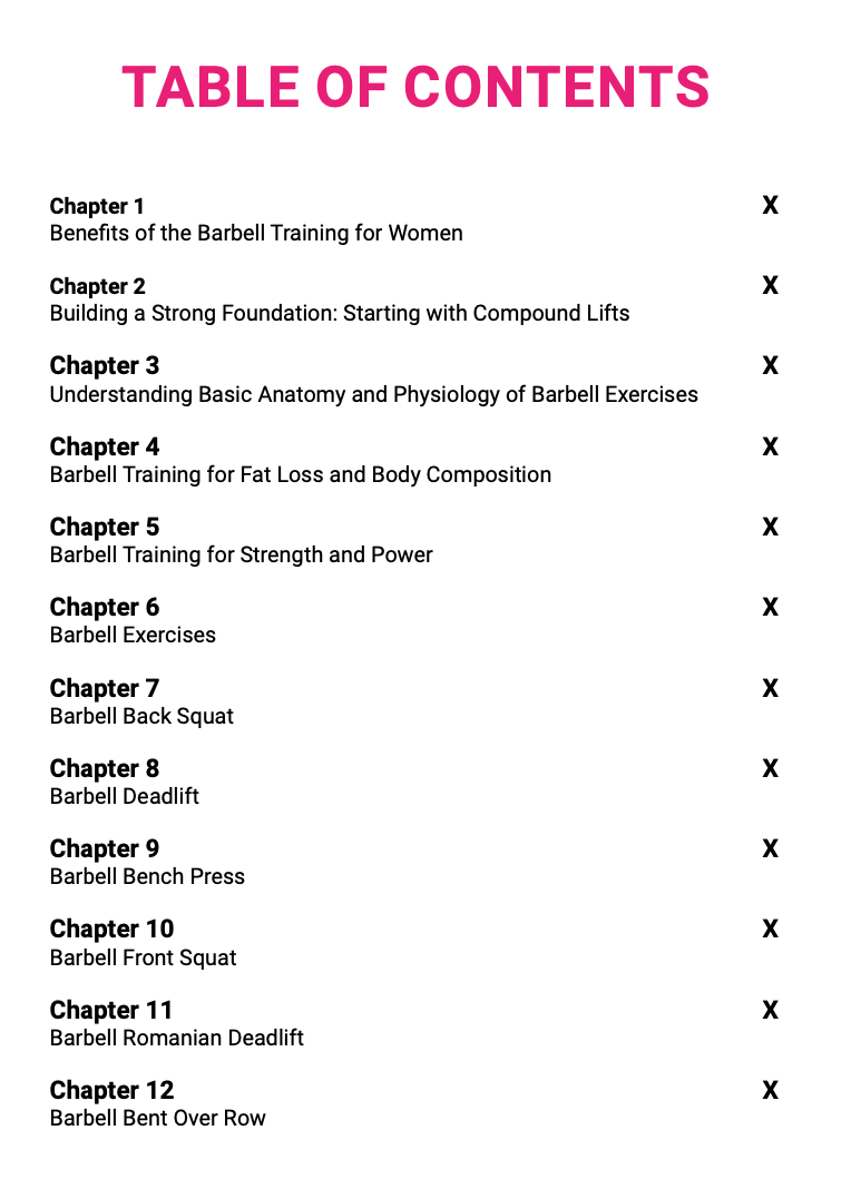 Barbell Training Guide - Print Book