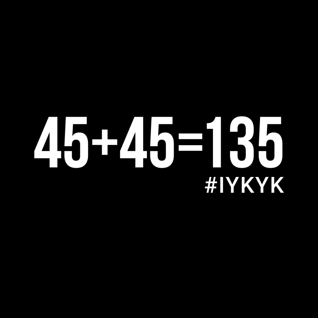 45+45 = 135