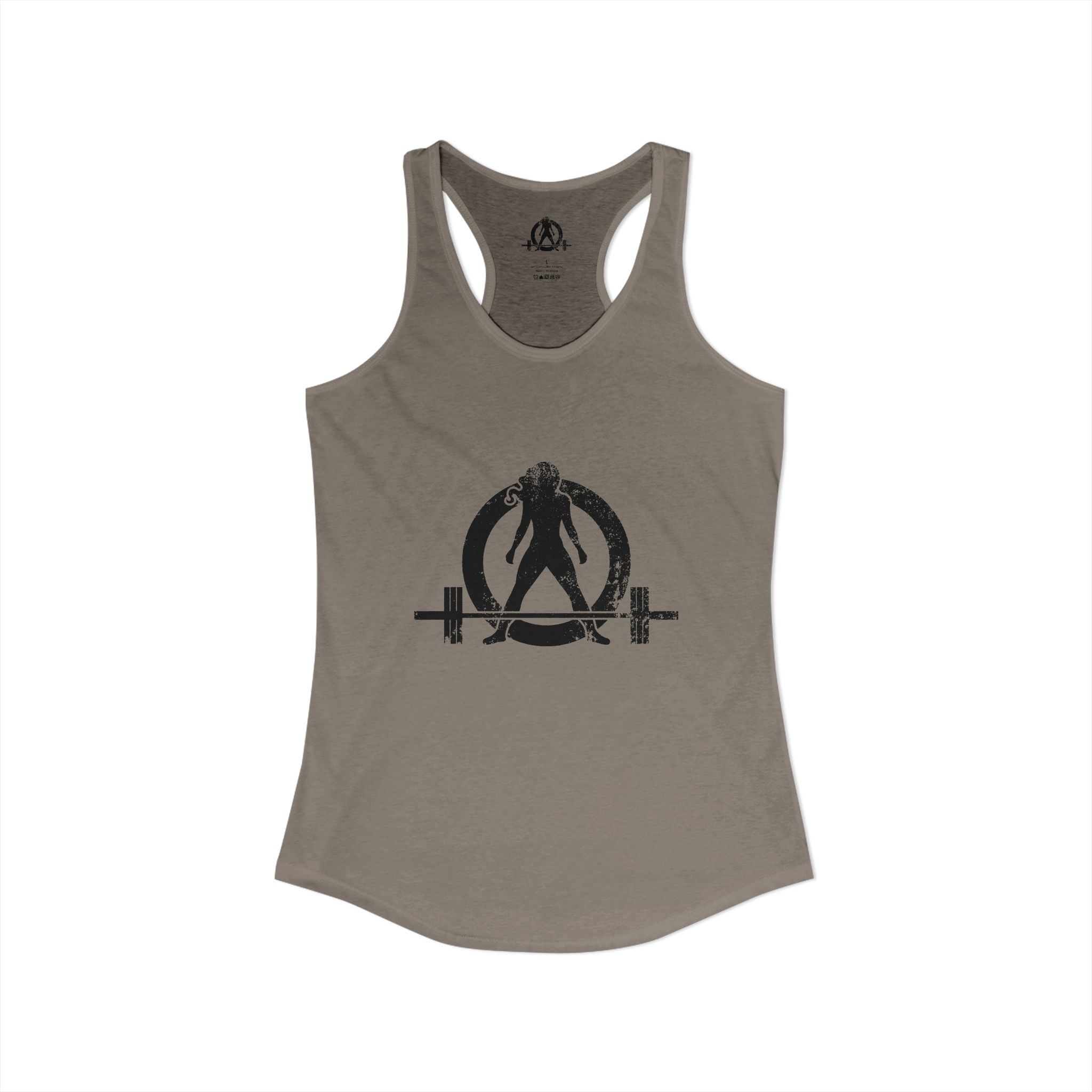 WWLW Distressed Black Logo - Racer Back Tank Top