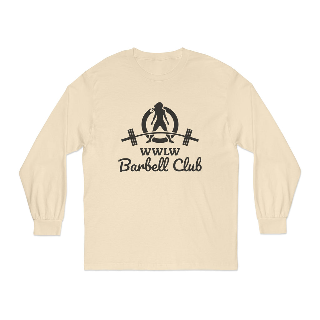 WWLW Barbell Club - Unisex Long Sleeve T-Shirt - Black Logo