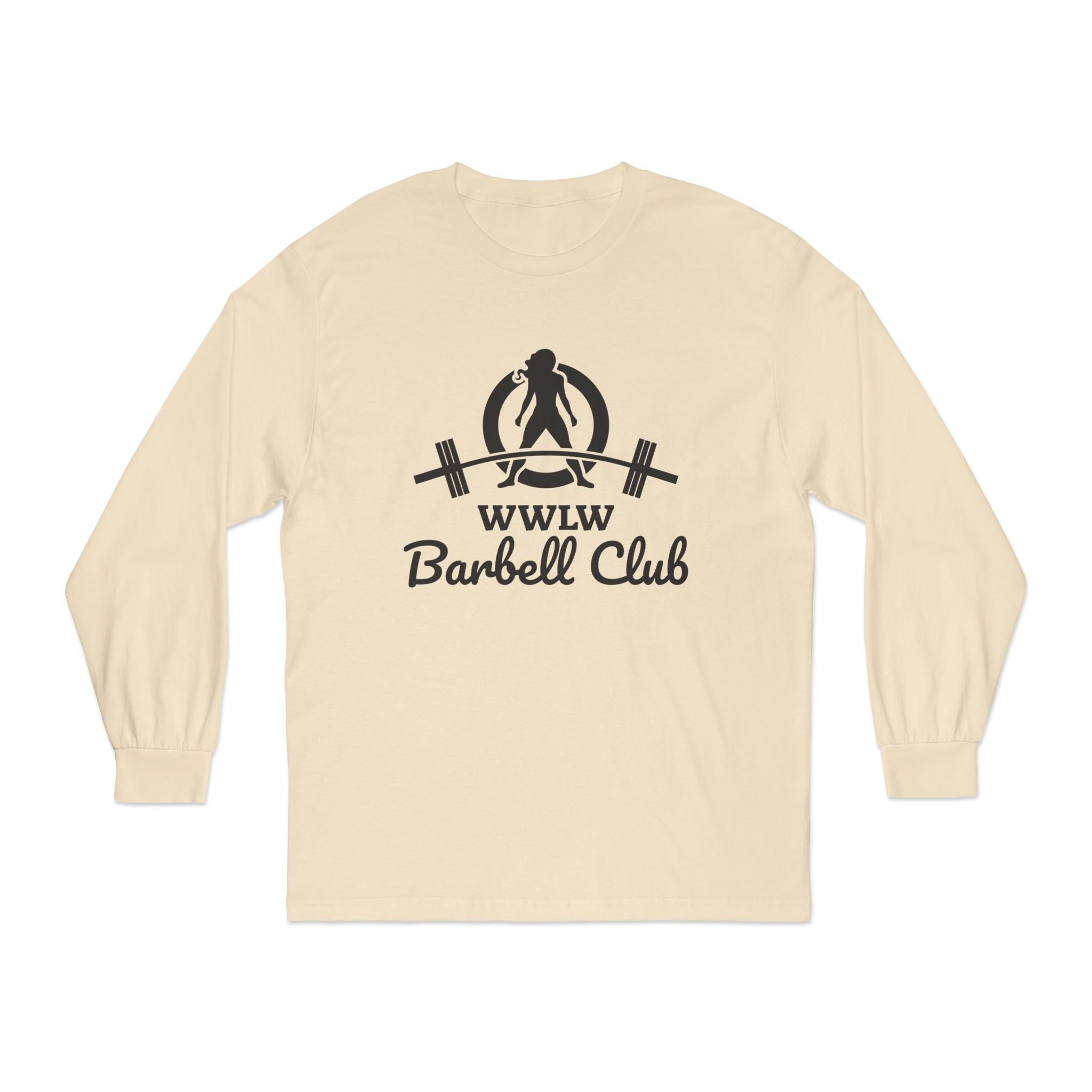 WWLW Barbell Club - Unisex Long Sleeve T-Shirt - Black Logo