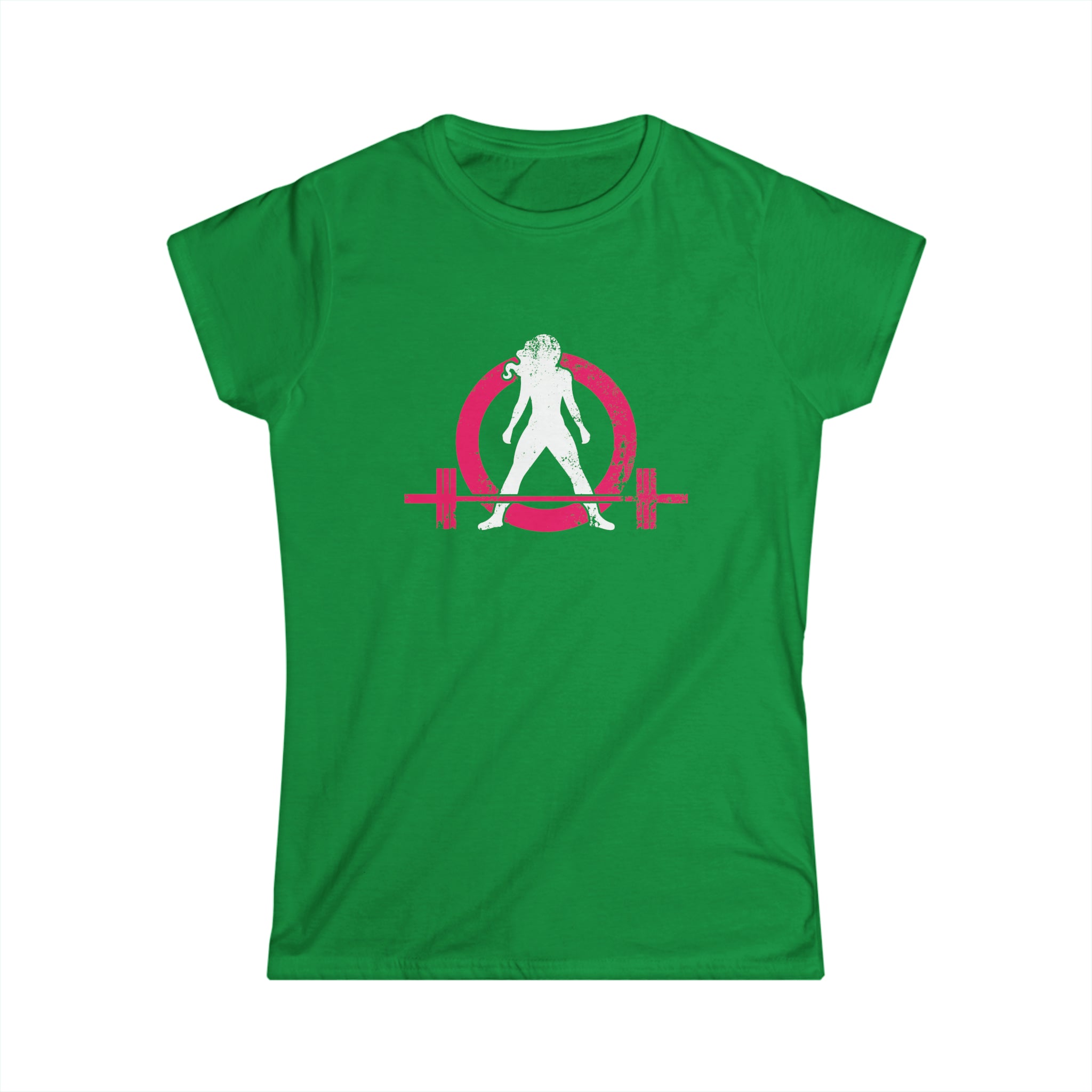 Women's Softstyle Tee - Distressed Inverted Color Logo