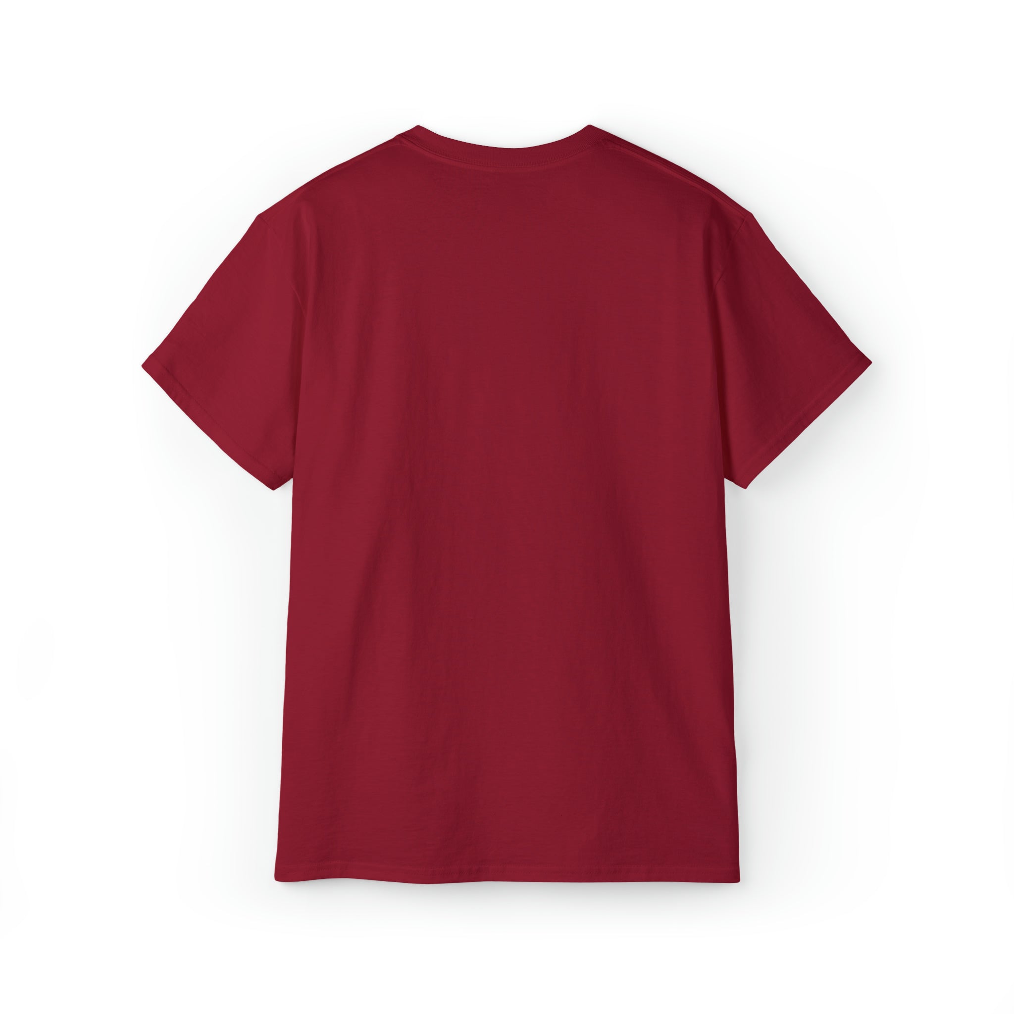 Unisex Ultra Cotton Tee - Distressed White Logo - Plain Back