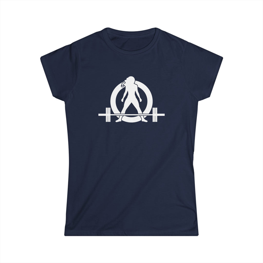 I Workout To Burn Off The Crazy - Women's Softstyle Tee - White Logo Print on Front & Back