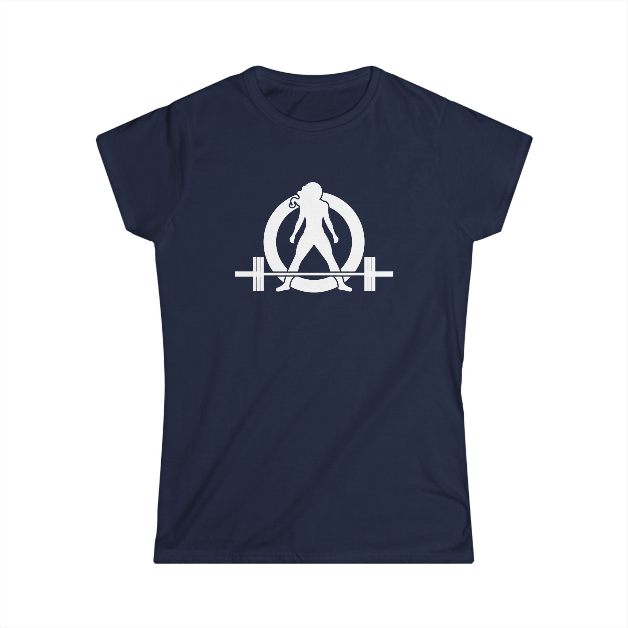 I Workout To Burn Off The Crazy - Women's Softstyle Tee - White Logo Print on Front & Back
