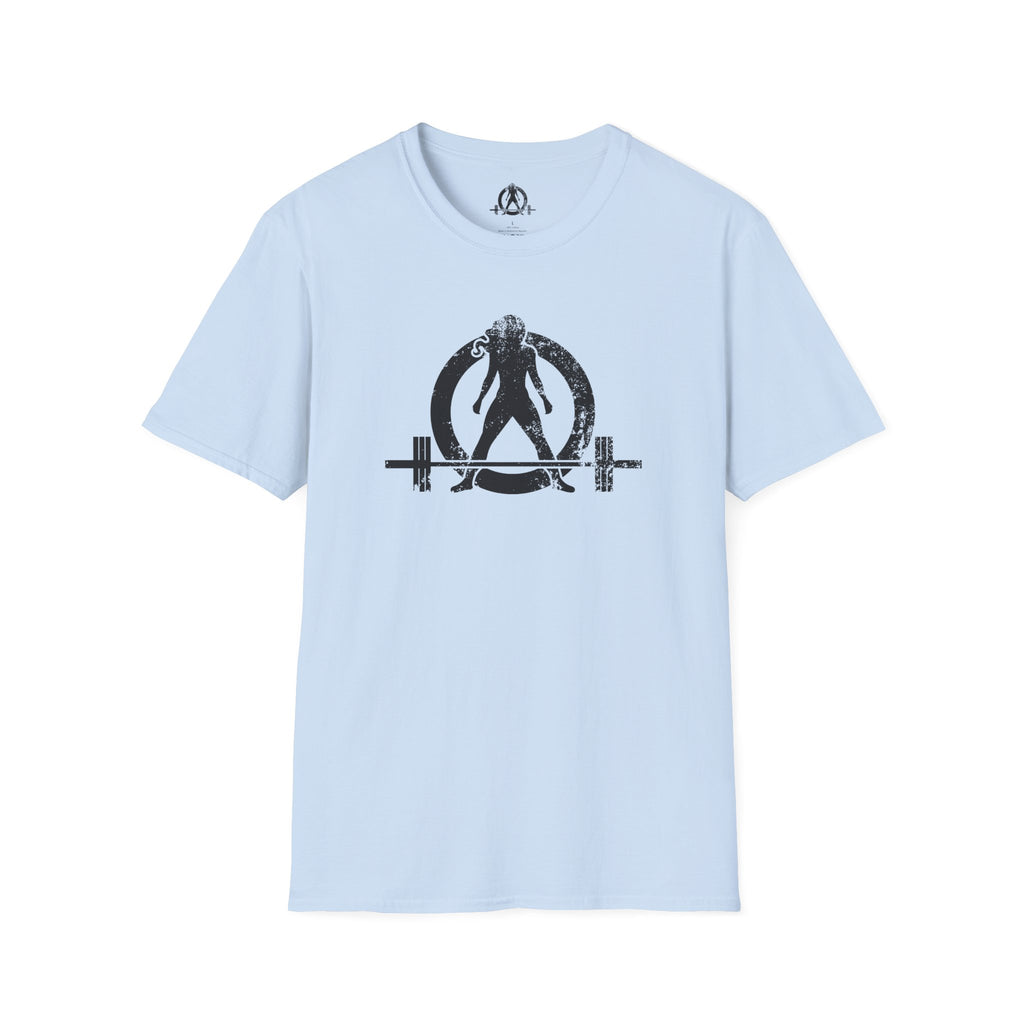 Unisex Softstyle T-Shirt - Black Distressed Logo - Plain Back (BEST SELLER)