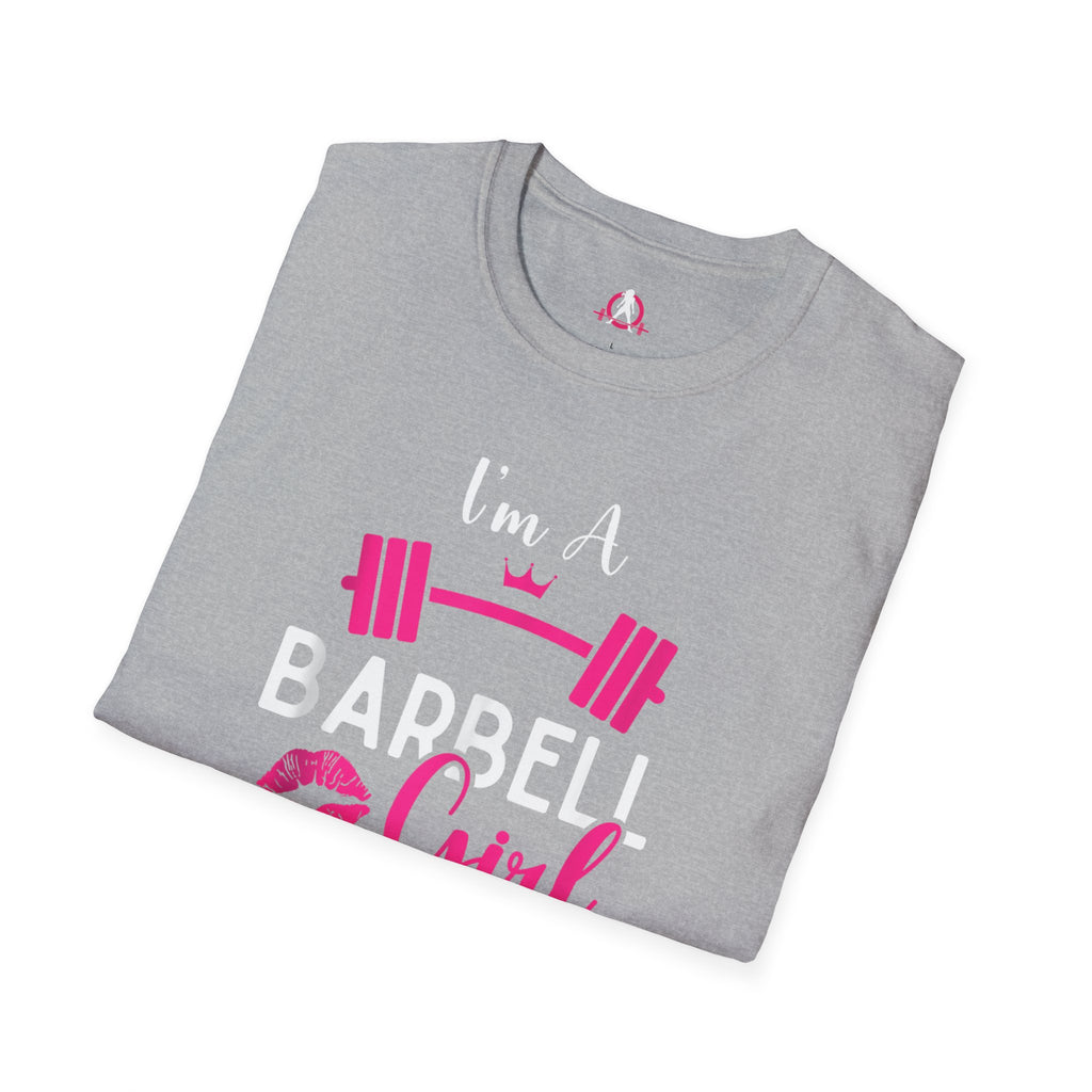 I'm A Barbell Girl Unisex Soft-Style Tee  Front Logo Plain Back