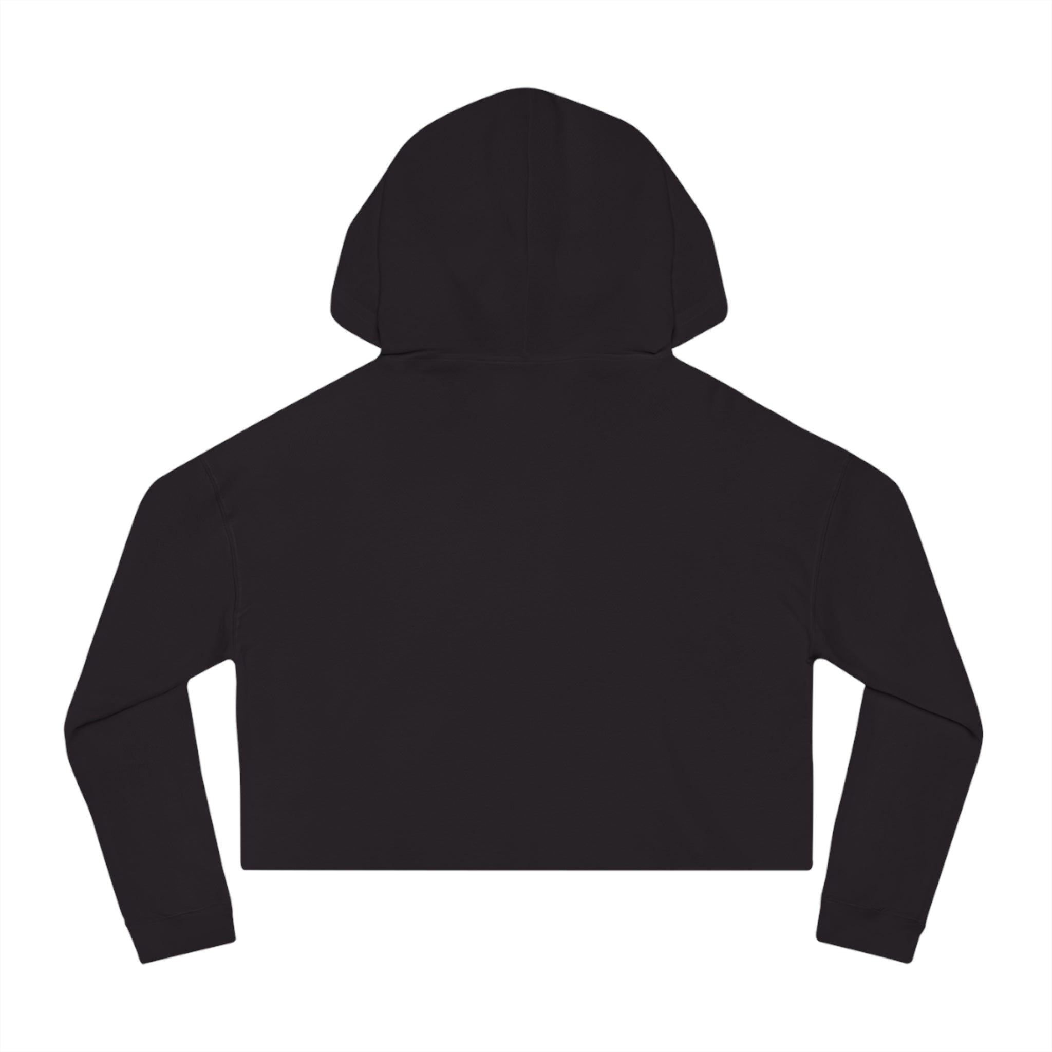Women’s Cropped Hooded Sweatshirt - White Distressed Logo