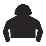 Women’s Cropped Hooded Sweatshirt - White Distressed Logo