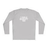 I Could Deadlift You - Unisex Lightweight Long Sleeve Tee - Front White Logo