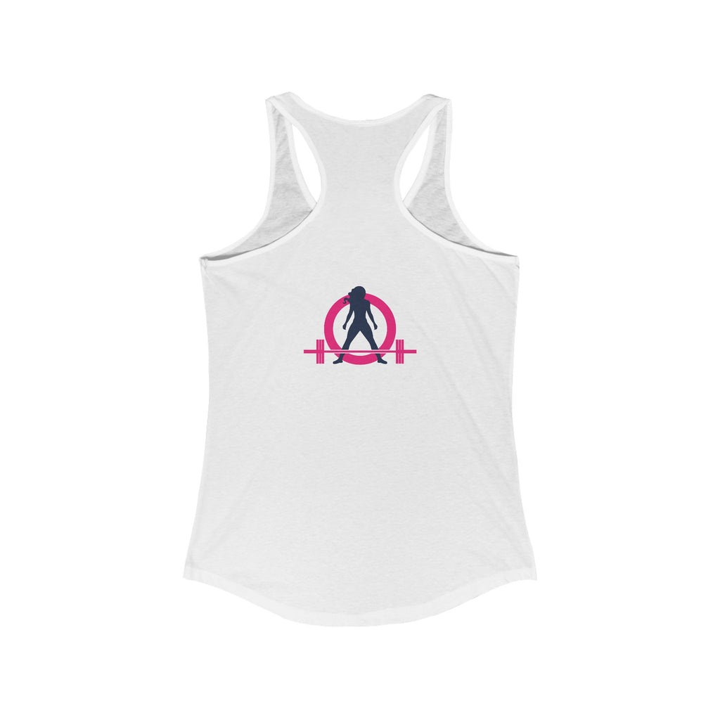 Strong Not Skinny - Color Distressed Logo - Women's Ideal Racerback Tank