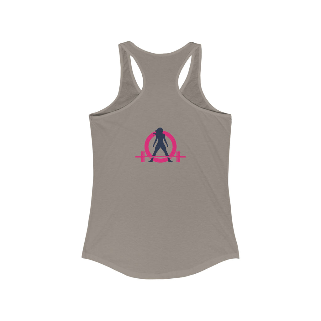 Strong Not Skinny - Color Distressed Logo - Women's Ideal Racerback Tank