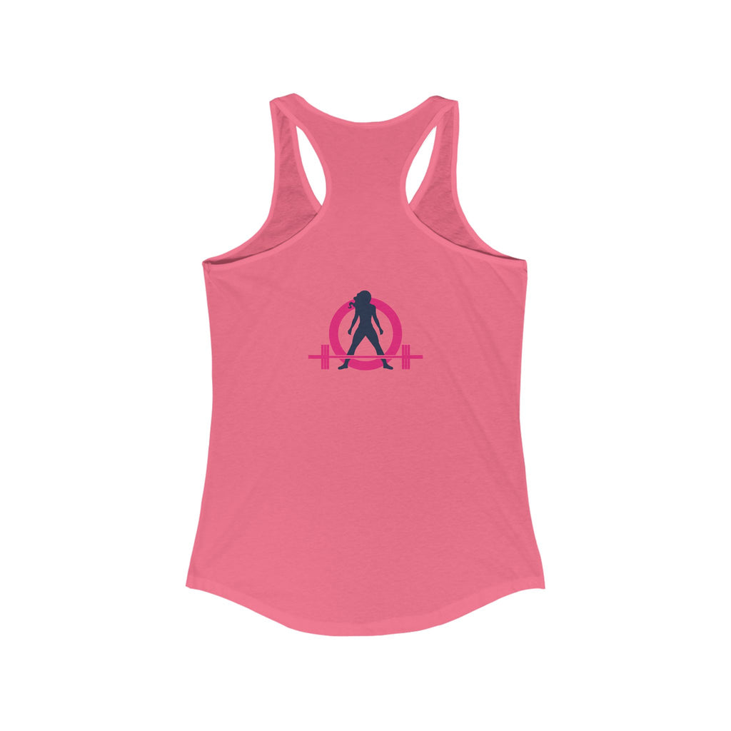 Strong Not Skinny - Color Distressed Logo - Women's Ideal Racerback Tank