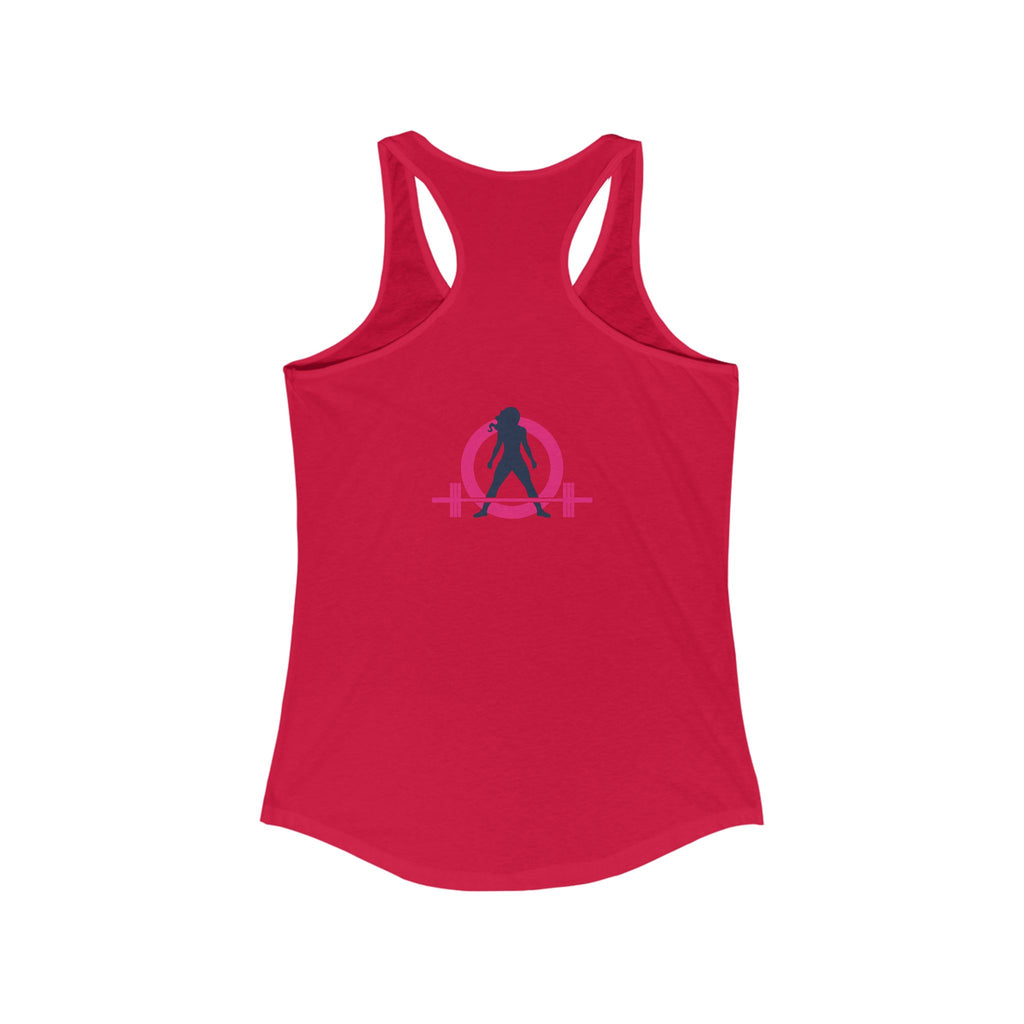 Strong Not Skinny - Color Distressed Logo - Women's Ideal Racerback Tank