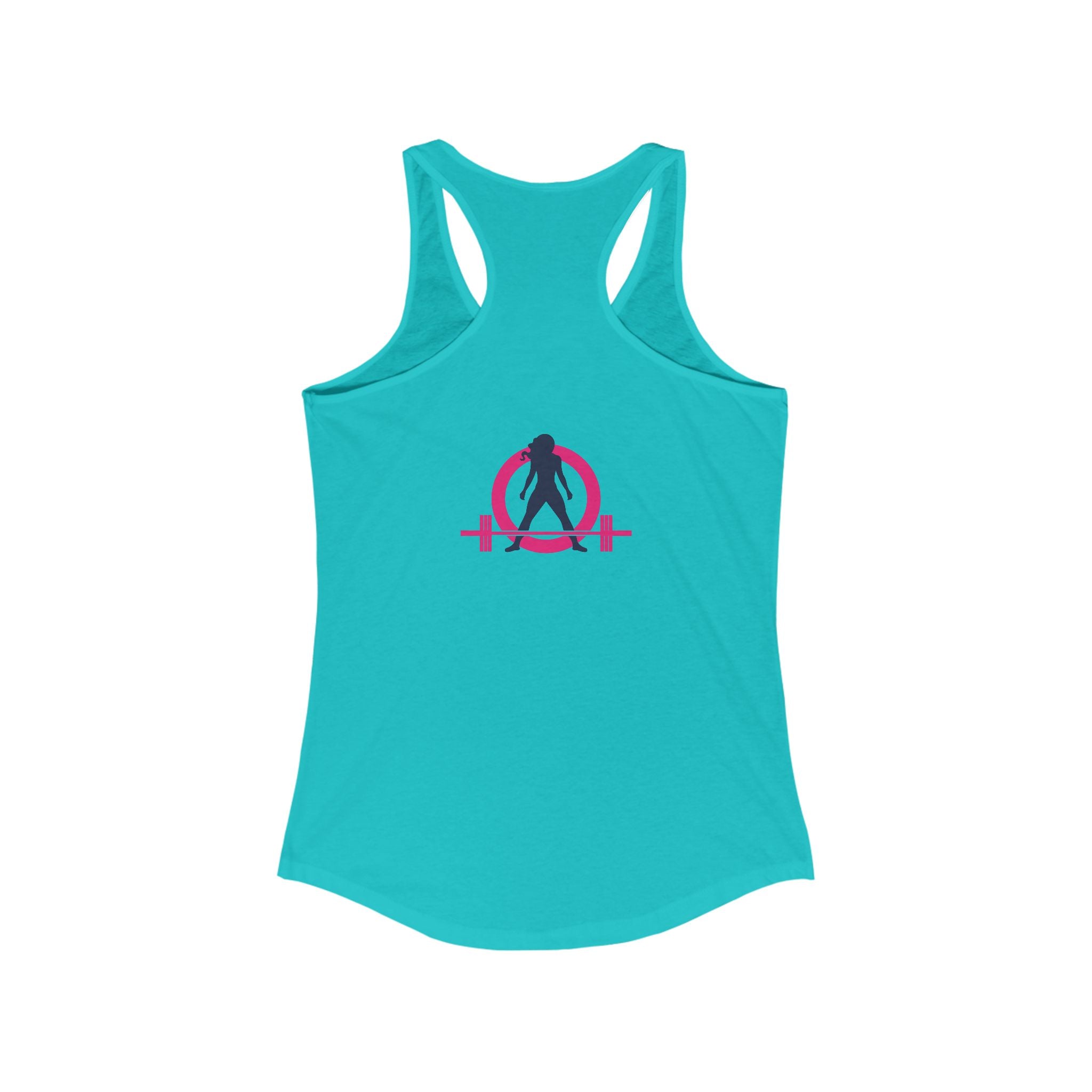 Strong Not Skinny - Color Distressed Logo - Women's Ideal Racerback Tank