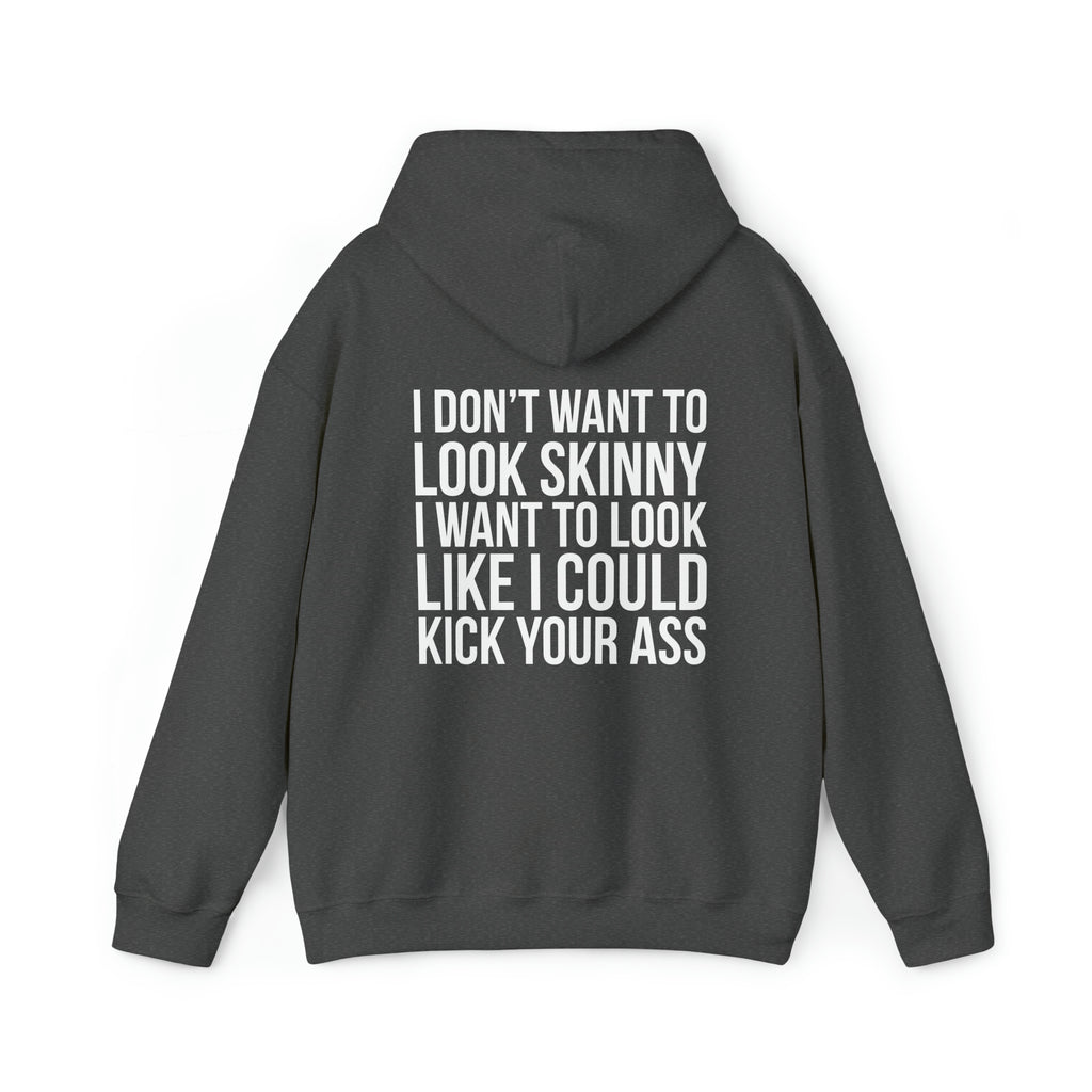 Kick Your Ass - Classic Logo White - Unisex Heavy Blend Hooded Sweatshirt (BEST SELLER)