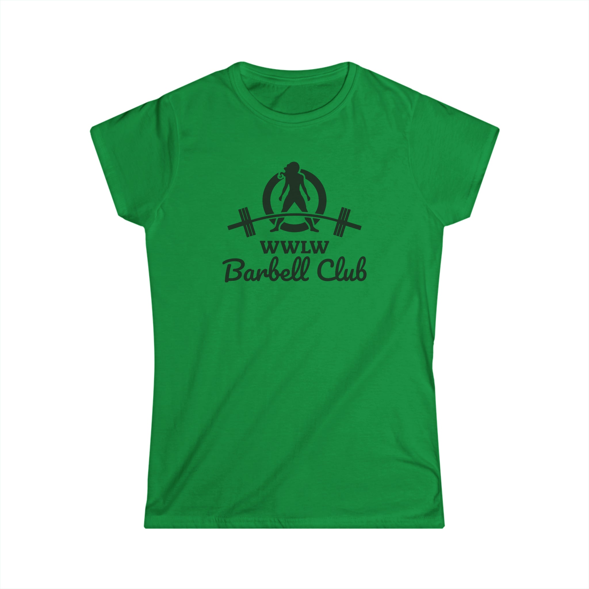 Barbell Club - Women's Softstyle Tee - Black Logo - Plain Back