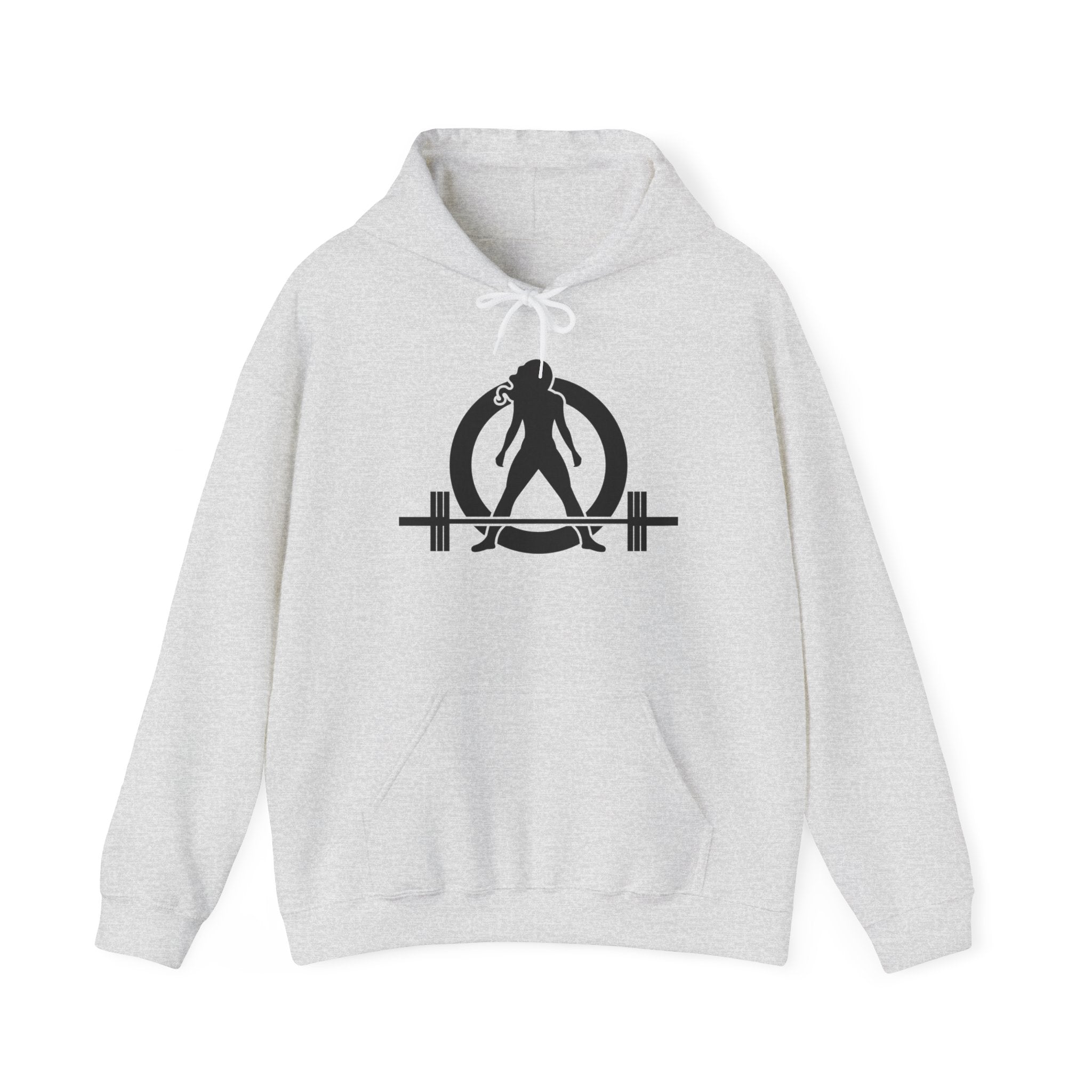 Kick Your Ass - Unisex Heavy Blend Hooded Sweatshirt  - Classic White Logo Front & Back