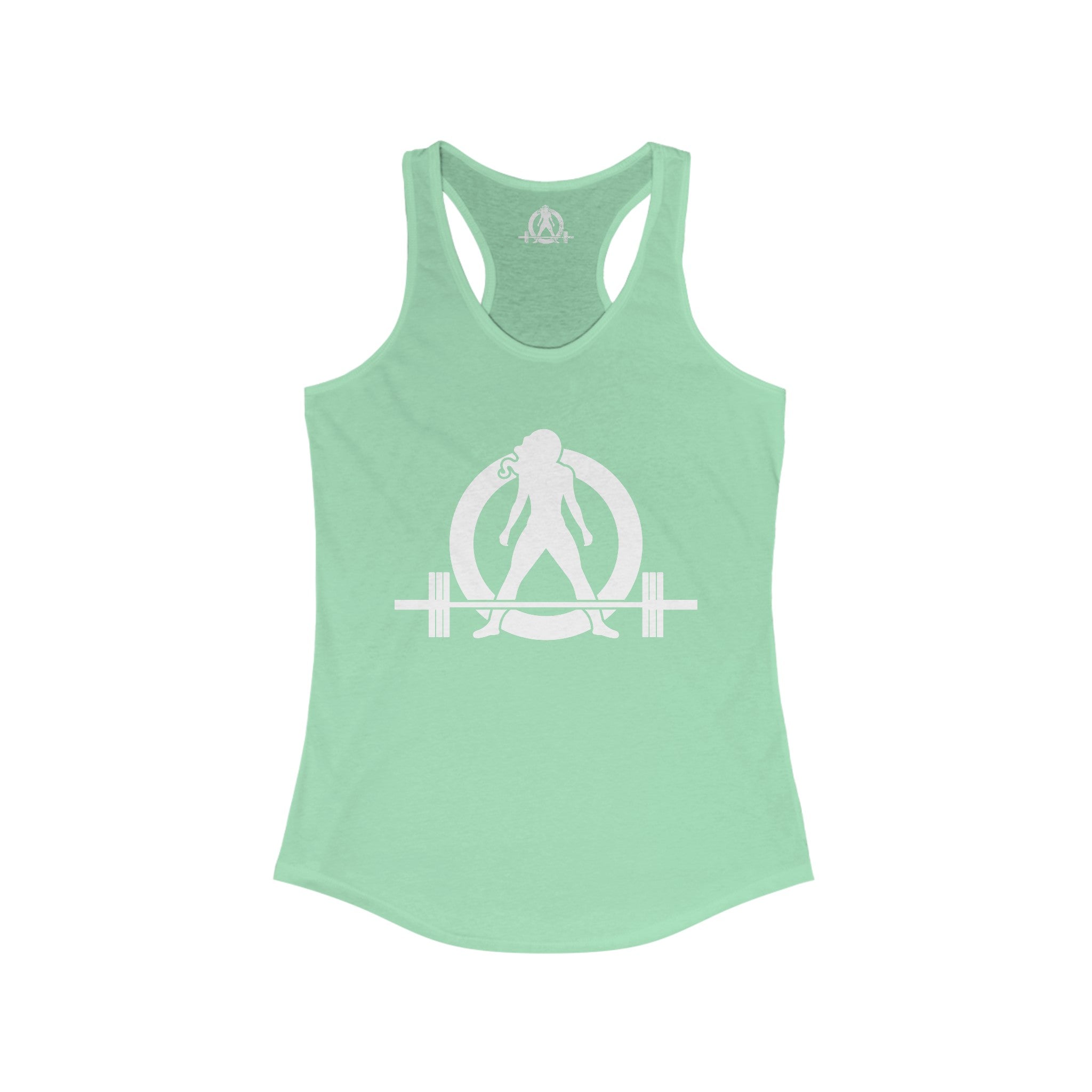Kick Your Ass - Classic White Logo - Ideal Racerback Tank