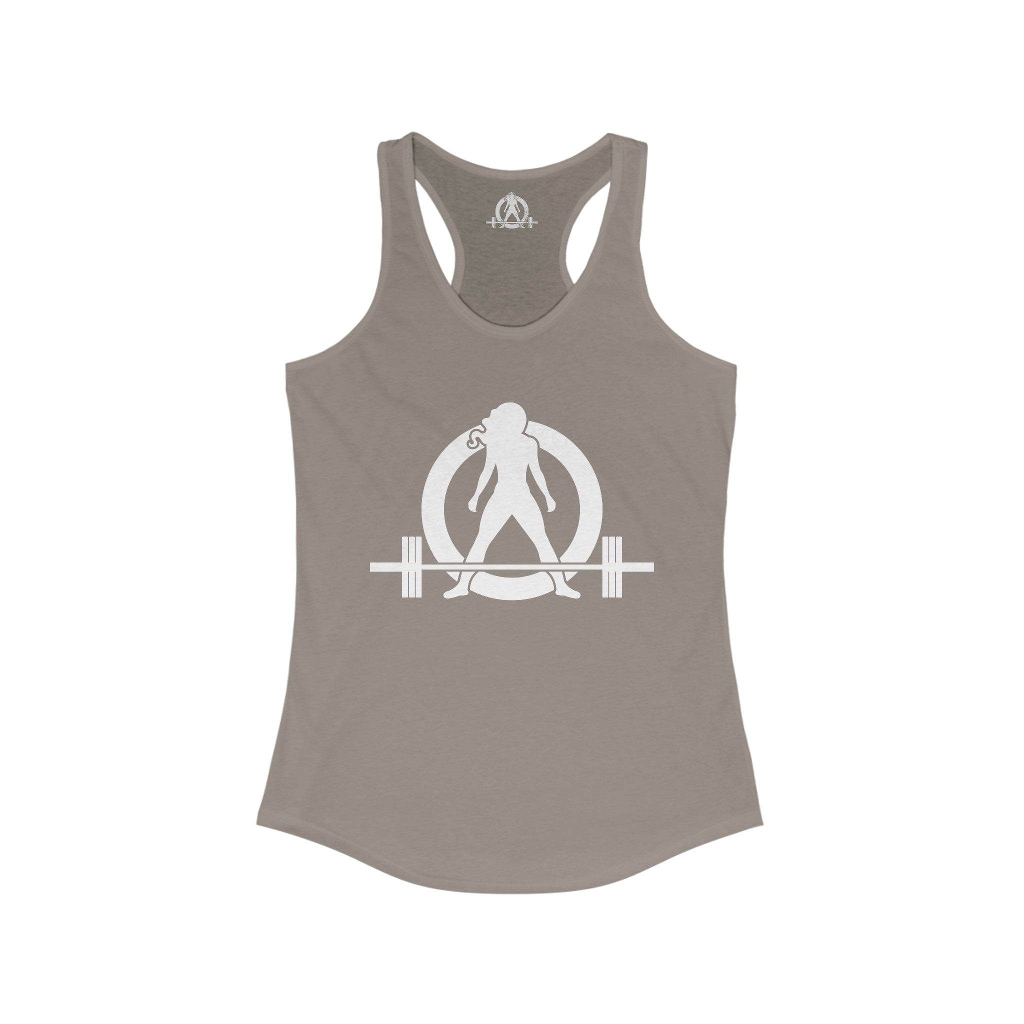 Kick Your Ass - Classic White Logo - Ideal Racerback Tank