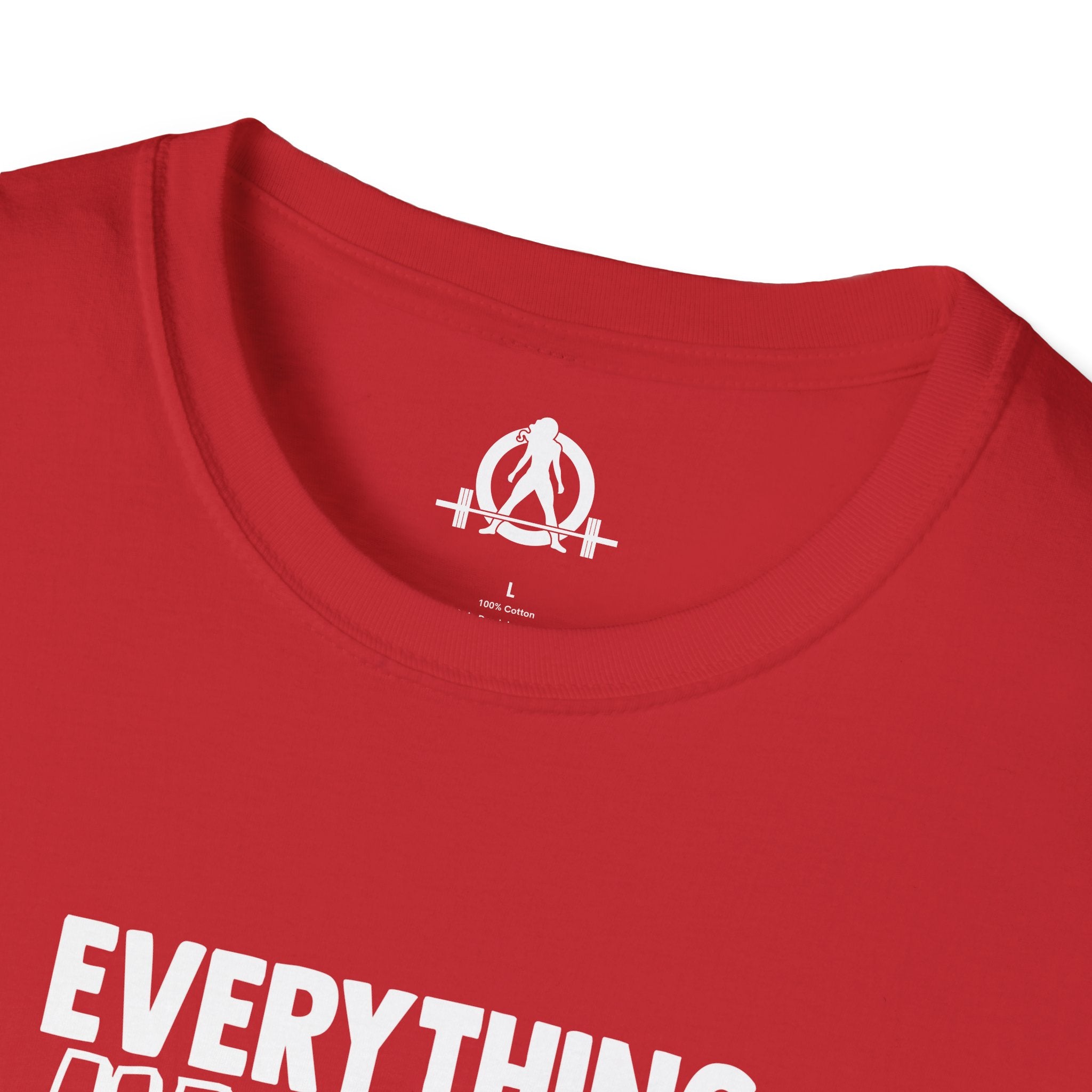 Everything Hurts & I'm Hungry  - Unisex Softstyle T-Shirt - Print on Front Plain Back