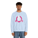 Distressed Logo - Unisex Heavy Blend™ Crewneck Sweatshirt - Inverted Color Logo