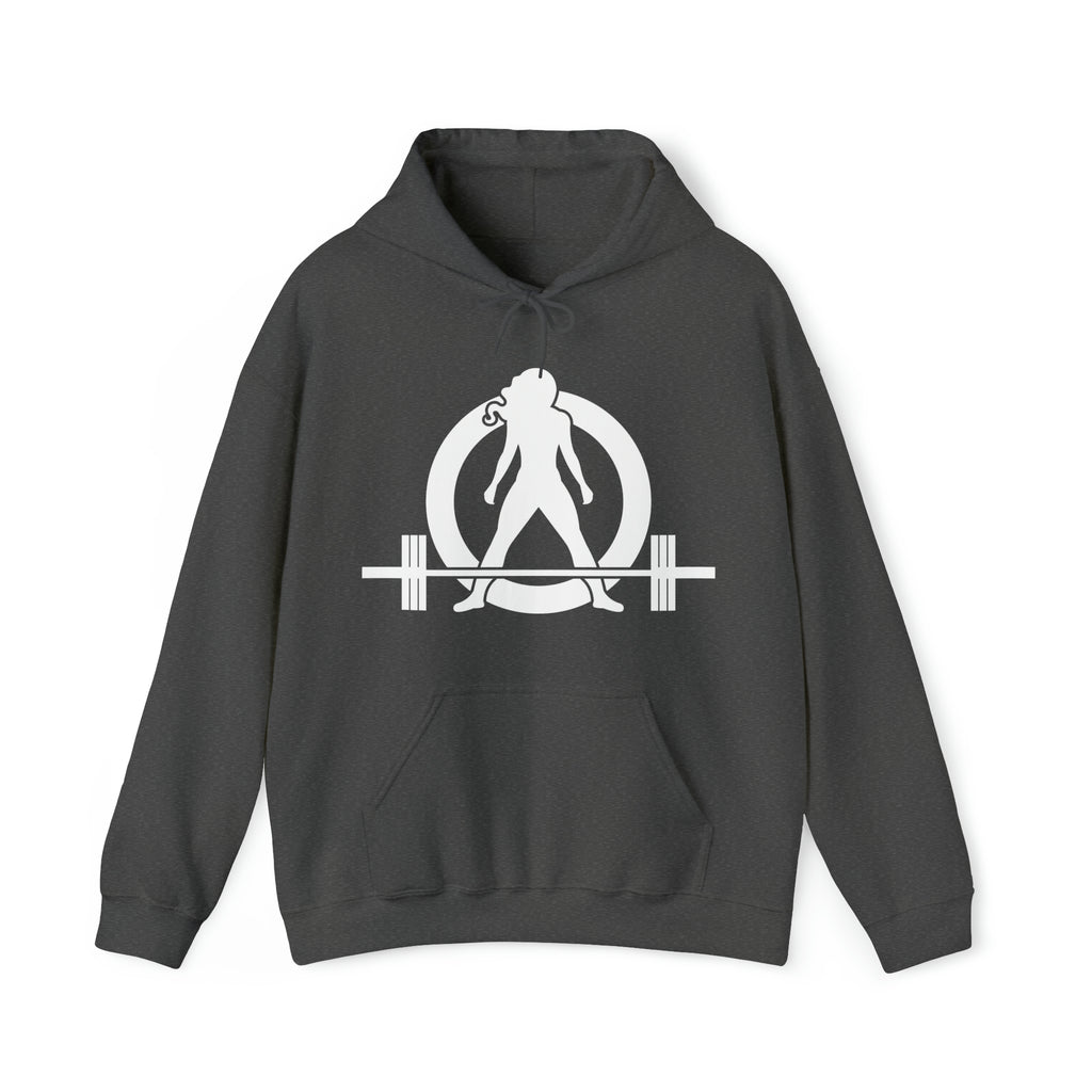 Kick Your Ass - Classic Logo White - Unisex Heavy Blend Hooded Sweatshirt (BEST SELLER)