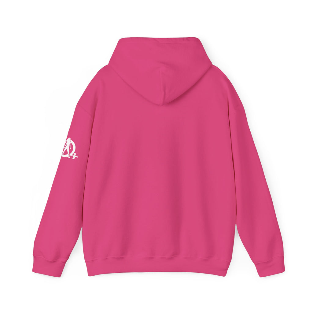 45 + 45 = 135  - Unisex Heavy Blend Hooded Sweatshirt  - White Print on Front & Arm