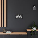 She is Strong - Proverbs 31:25 - Inspirational Canvas Wall Art