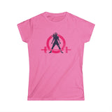 Women's Softstyle Tee - Distressed Color Logo - Plain Back