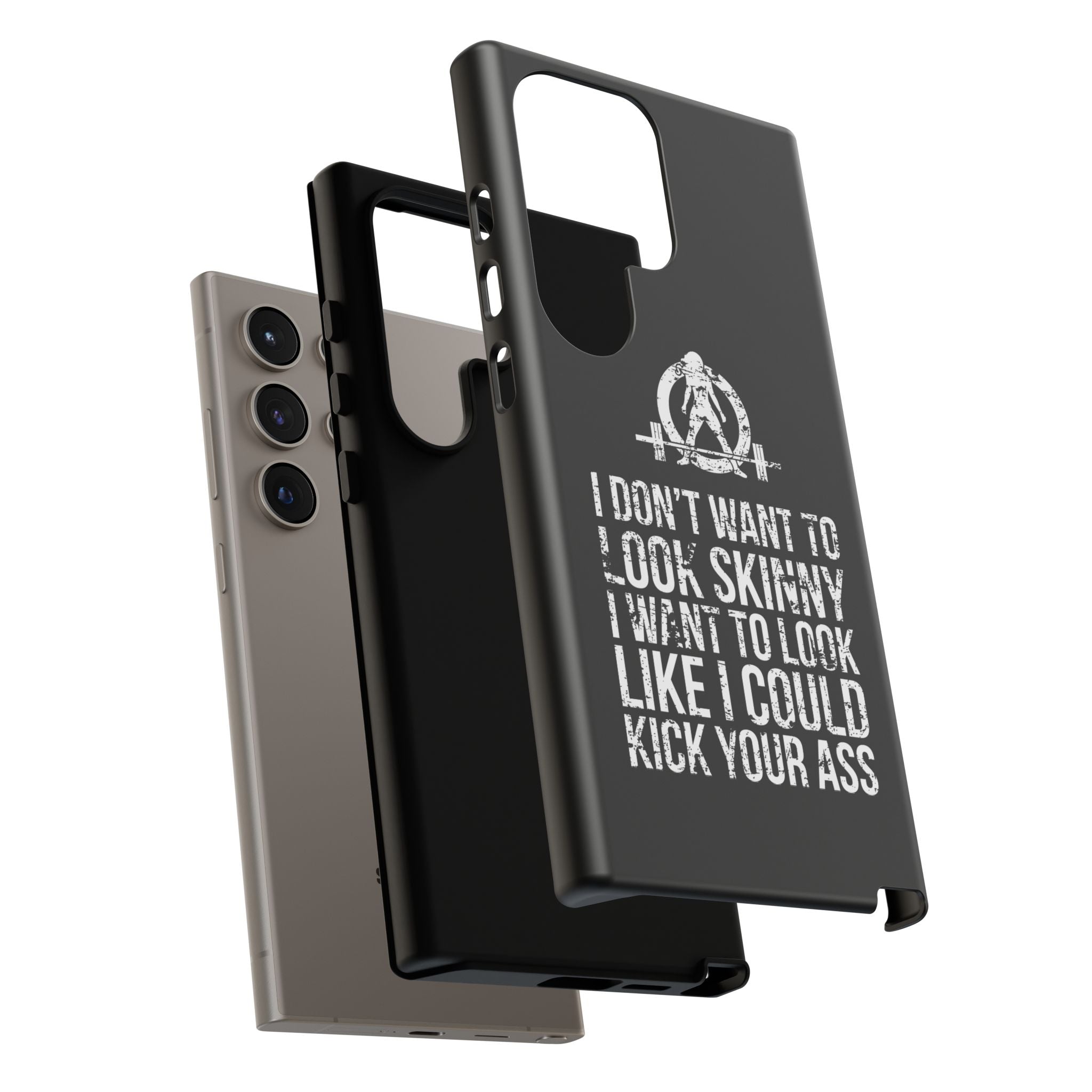 Tough Cases - I Don't Want To Look Skinny I Want To Look Like I Can Kick Your Ass - WWLW Logo