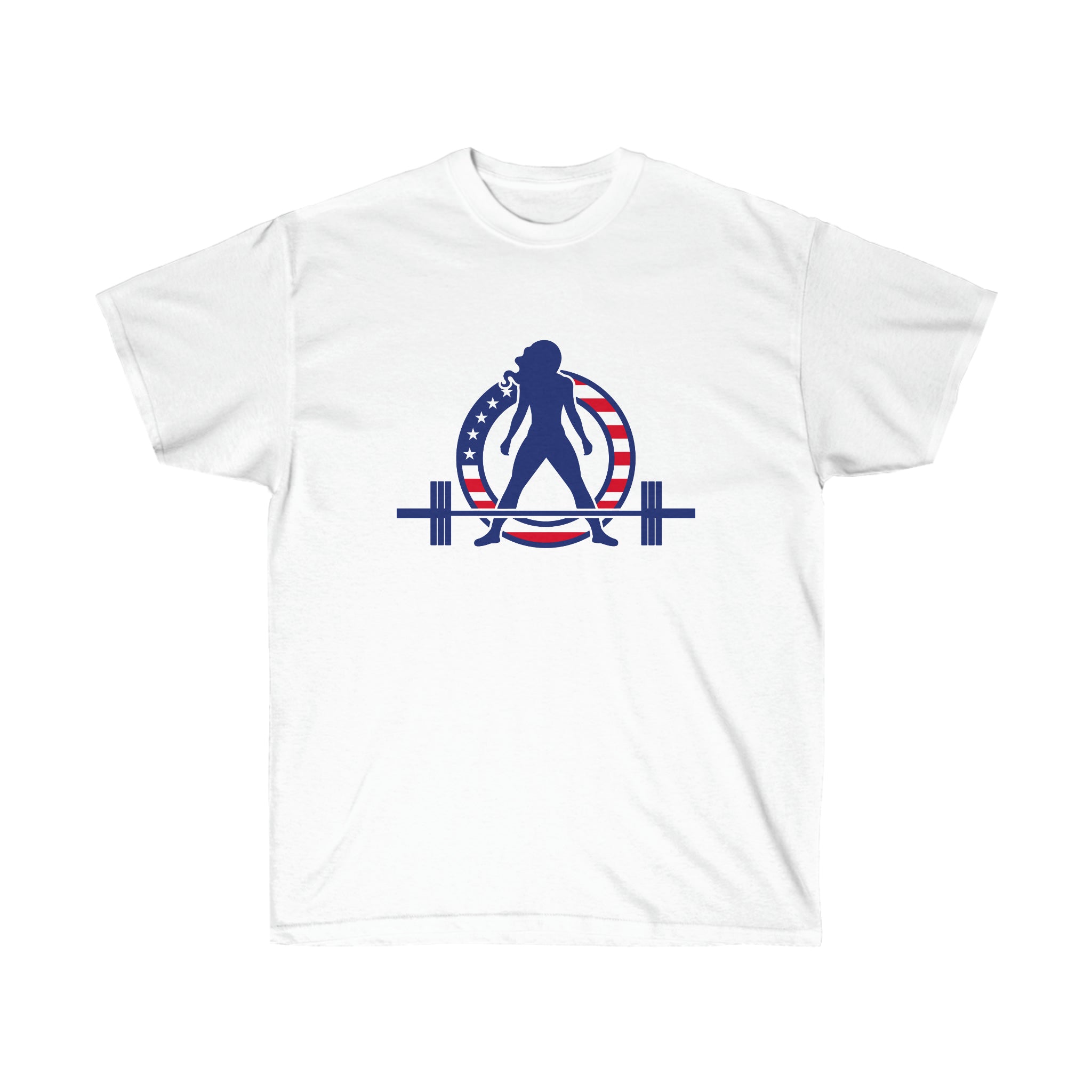 USA Logo - Unisex Ultra Cotton Tee - USA Logo Light - Plain Back