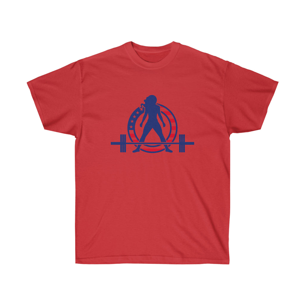 USA Logo - Unisex Ultra Cotton Tee - USA Logo Light - Plain Back