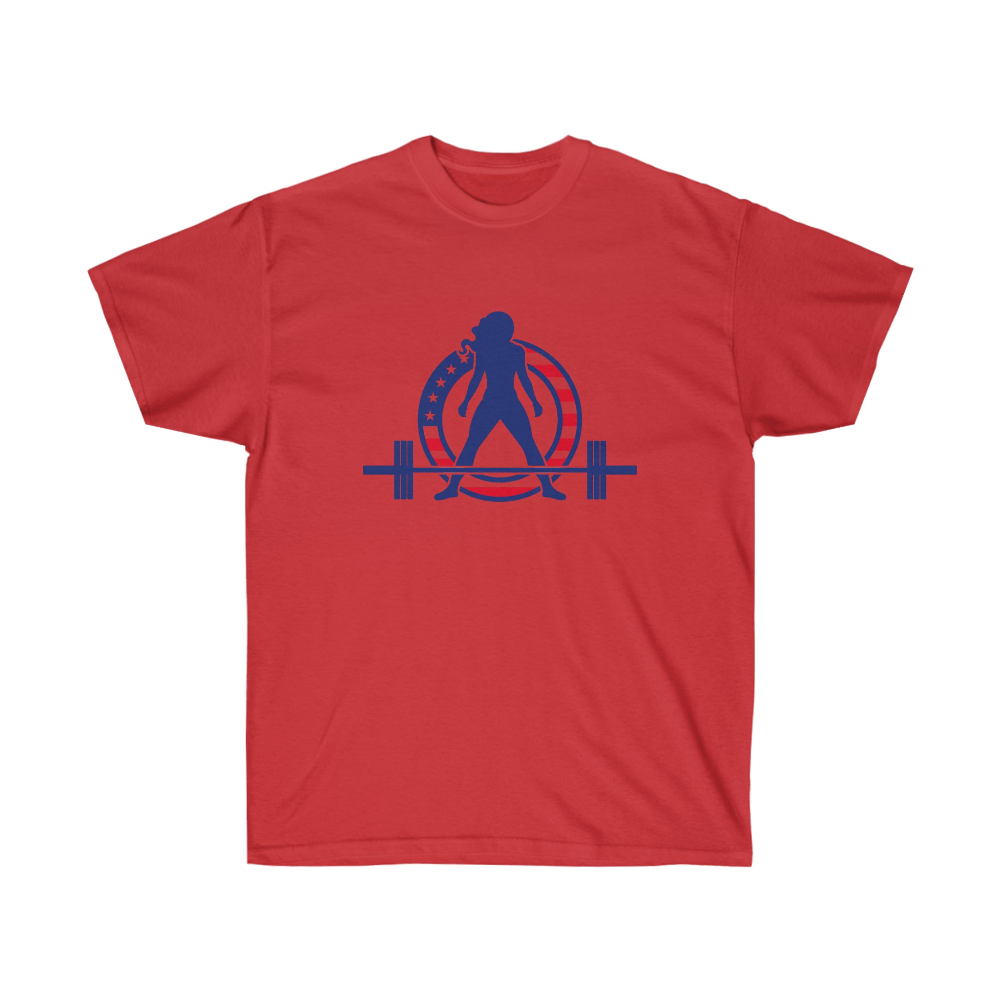 USA Logo - Unisex Ultra Cotton Tee - USA Logo Light - Plain Back