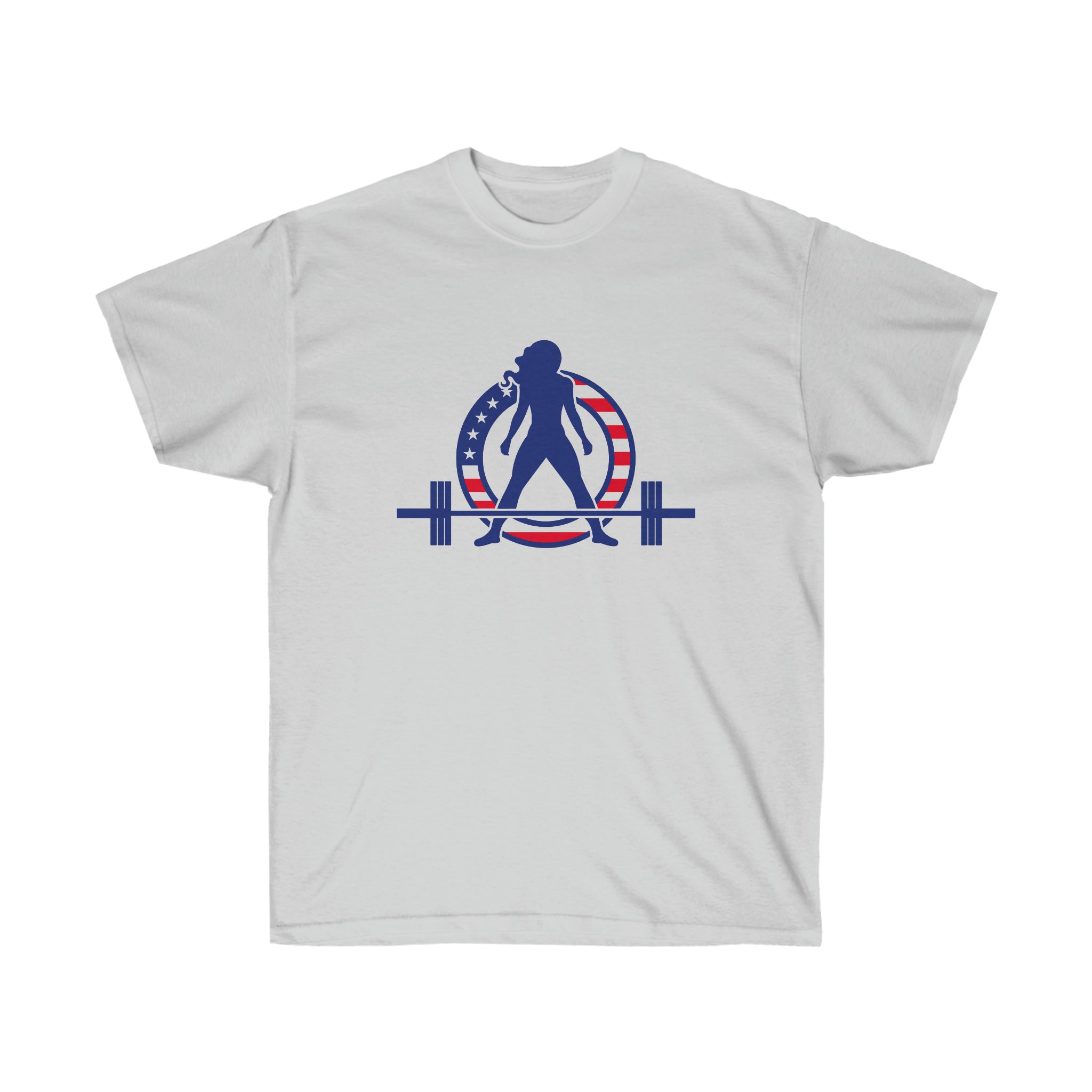 USA Logo - Unisex Ultra Cotton Tee - USA Logo Light - Plain Back