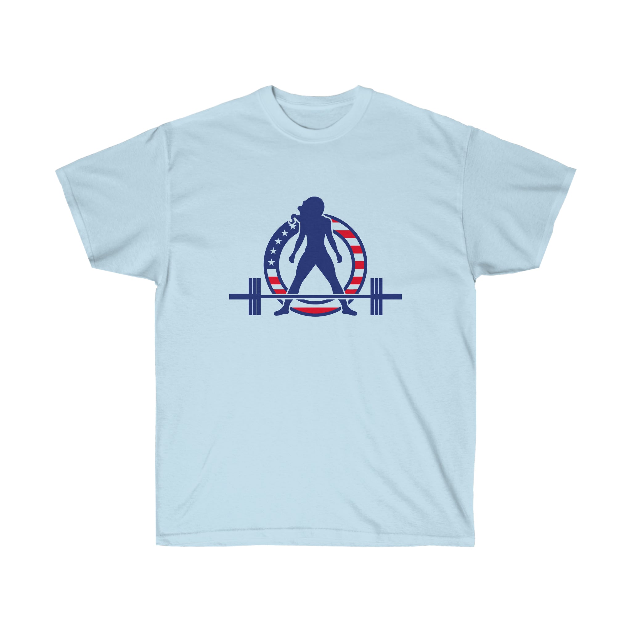 USA Logo - Unisex Ultra Cotton Tee - USA Logo Light - Plain Back