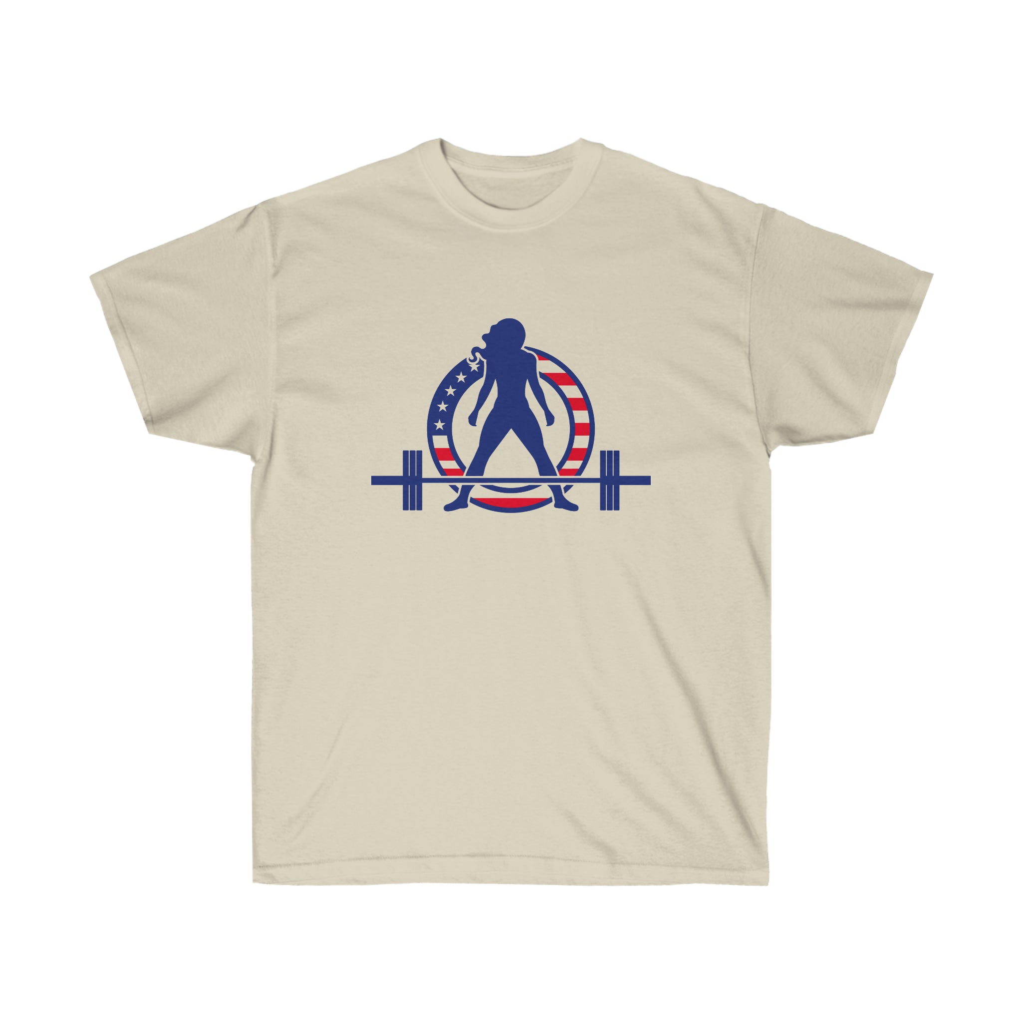 USA Logo - Unisex Ultra Cotton Tee - USA Logo Light - Plain Back
