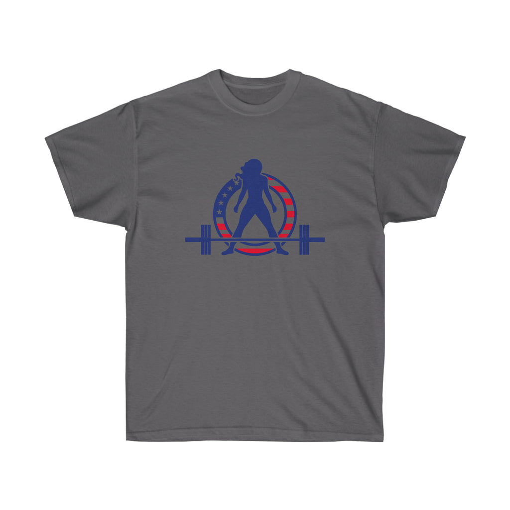 USA Logo - Unisex Ultra Cotton Tee - USA Logo Light - Plain Back