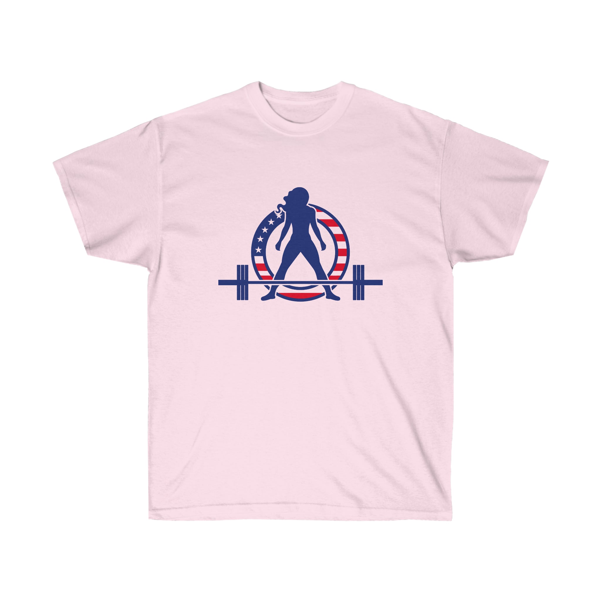 USA Logo - Unisex Ultra Cotton Tee - USA Logo Light - Plain Back
