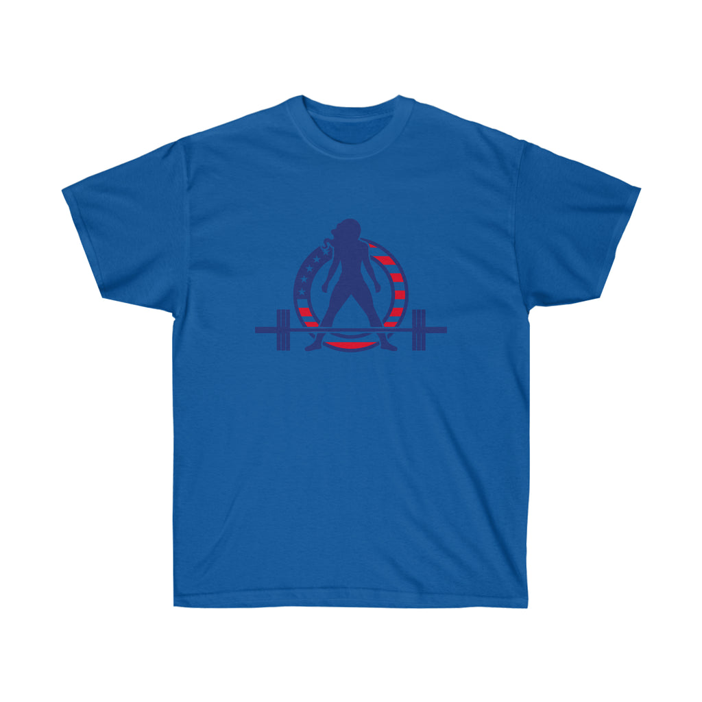 USA Logo - Unisex Ultra Cotton Tee - USA Logo Light - Plain Back
