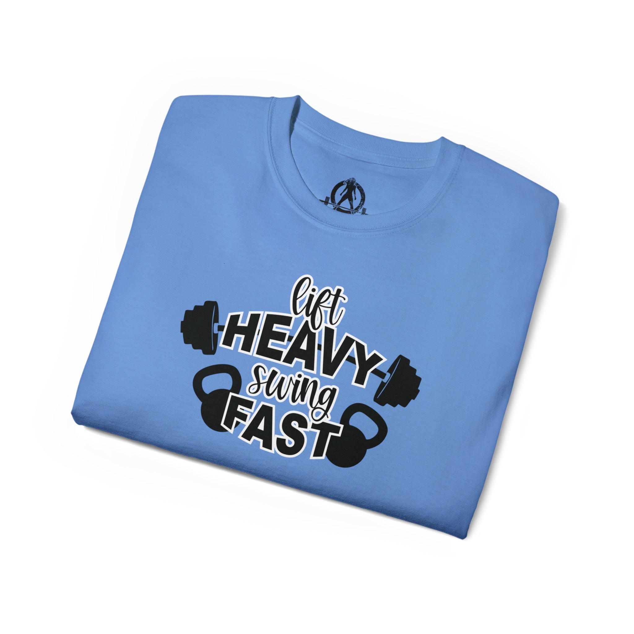 Lift Heavy Swing Fast - Unisex Ultra Cotton Tee - Black Logo