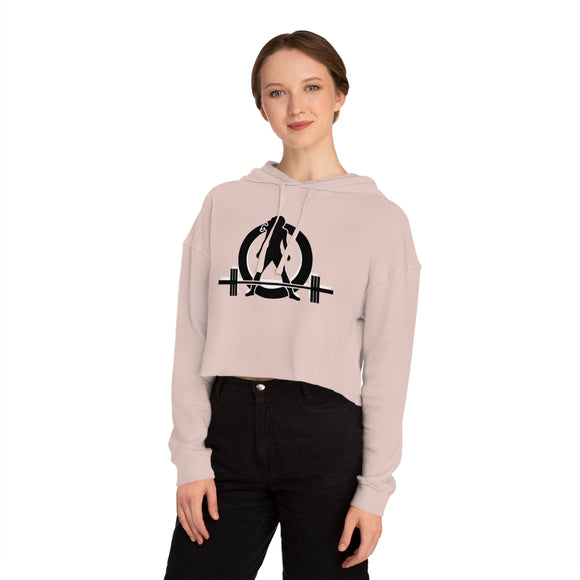 Women’s Cropped Hooded Sweatshirt - Black Classic Logo