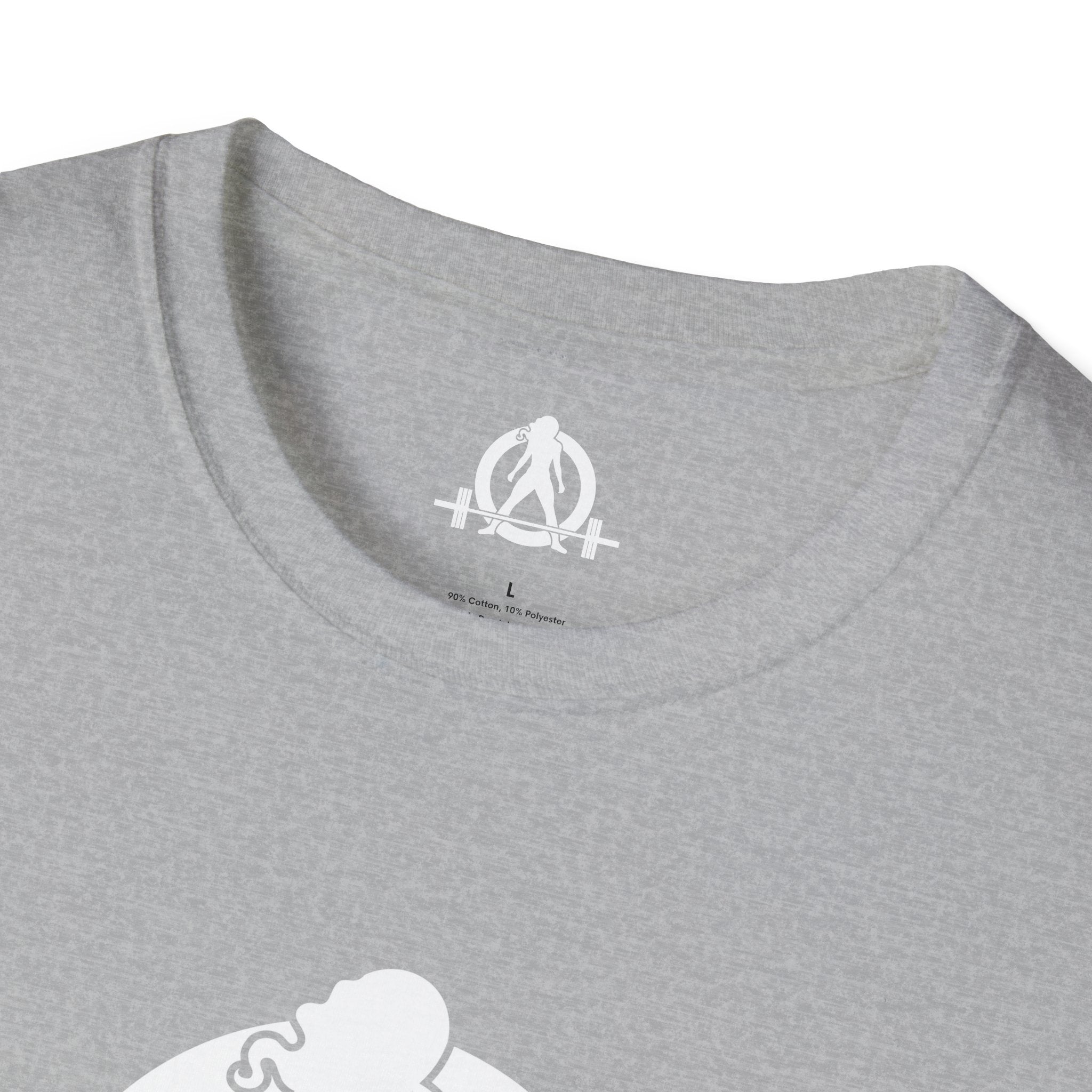 Cardio = Lift Weights Faster - Unisex Softstyle T-Shirt - Logo Front & Back