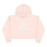 Empowered Crop Hoodie – For Strong Women Who Lift - White Classic Logo