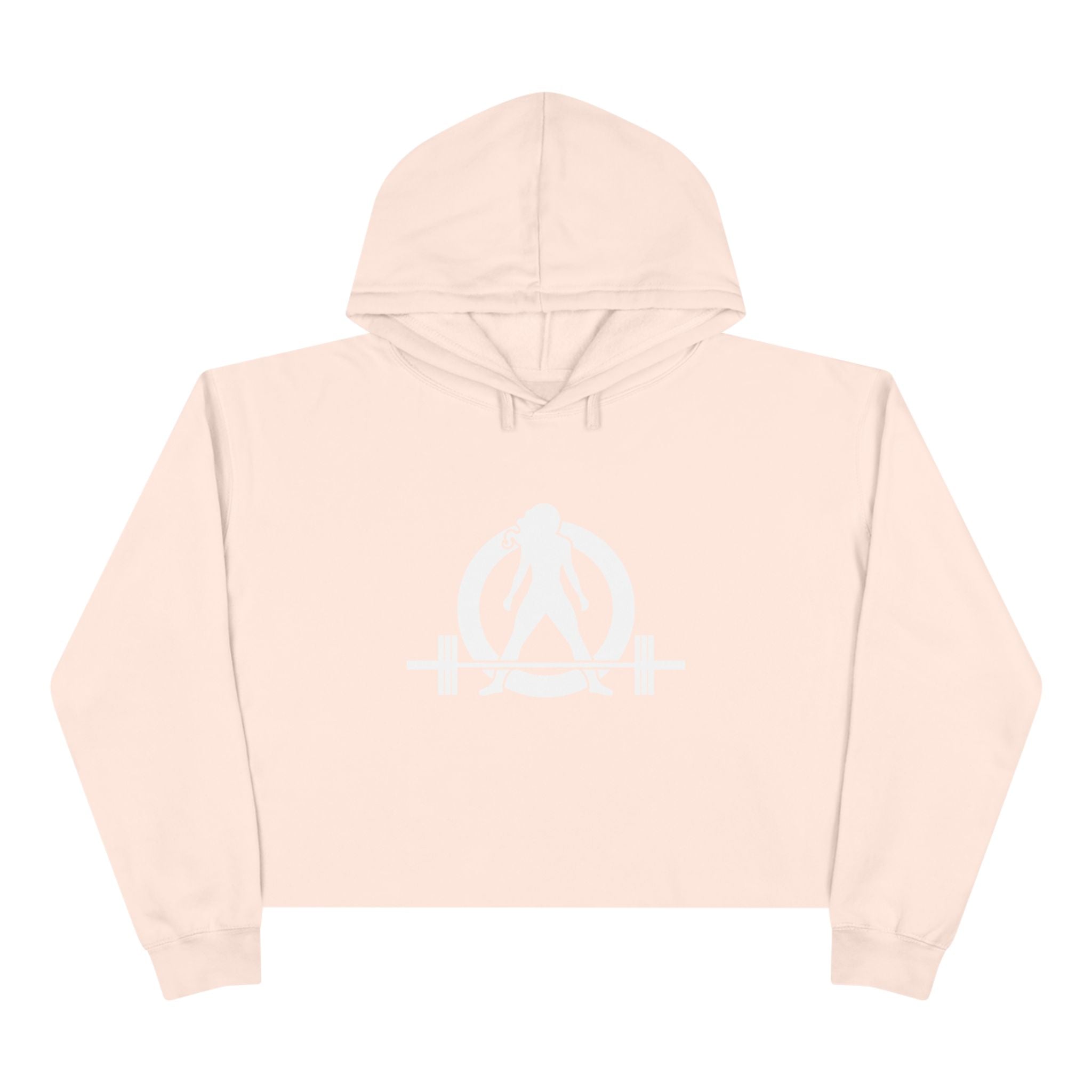 Empowered Crop Hoodie – For Strong Women Who Lift - White Classic WWLW  Logo