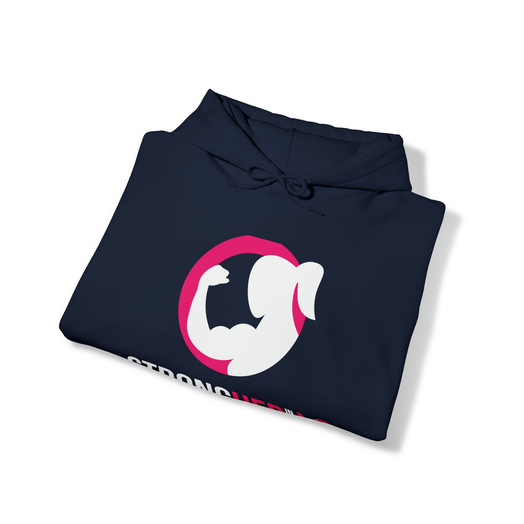Strong Her in 42 - Classic Color Logo - Unisex Heavy Blend Hooded Sweatshirt