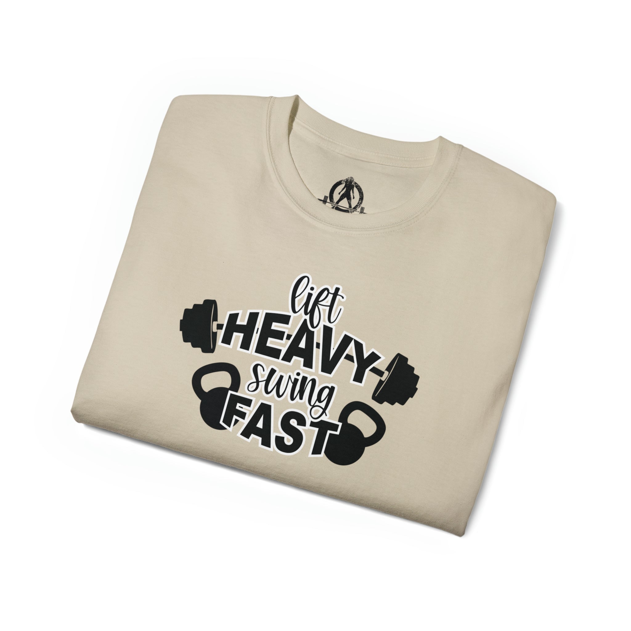 Lift Heavy Swing Fast - Unisex Ultra Cotton Tee - Black Logo