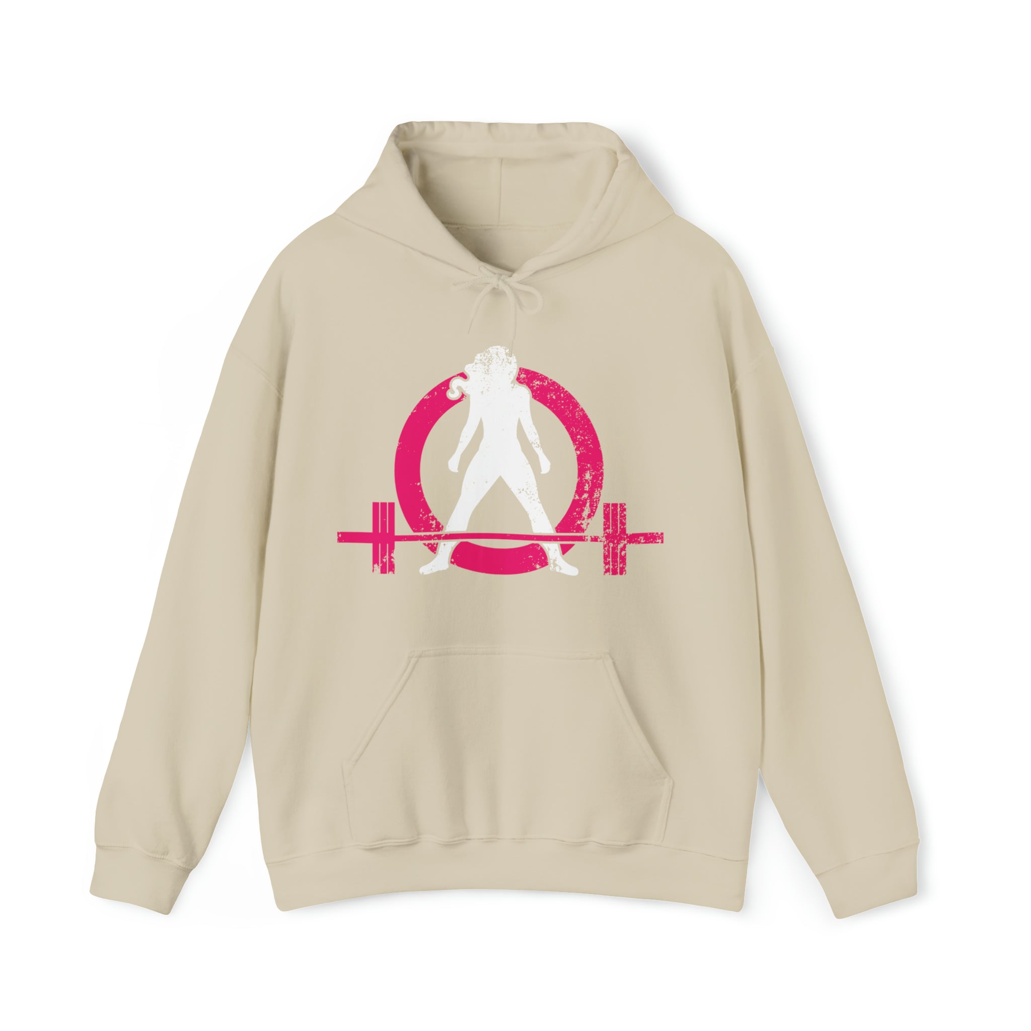 Classic Hoodie (Best Seller) - Unisex Heavy Blend Hooded Sweatshirt - Color Distressed Logo - Plain Back